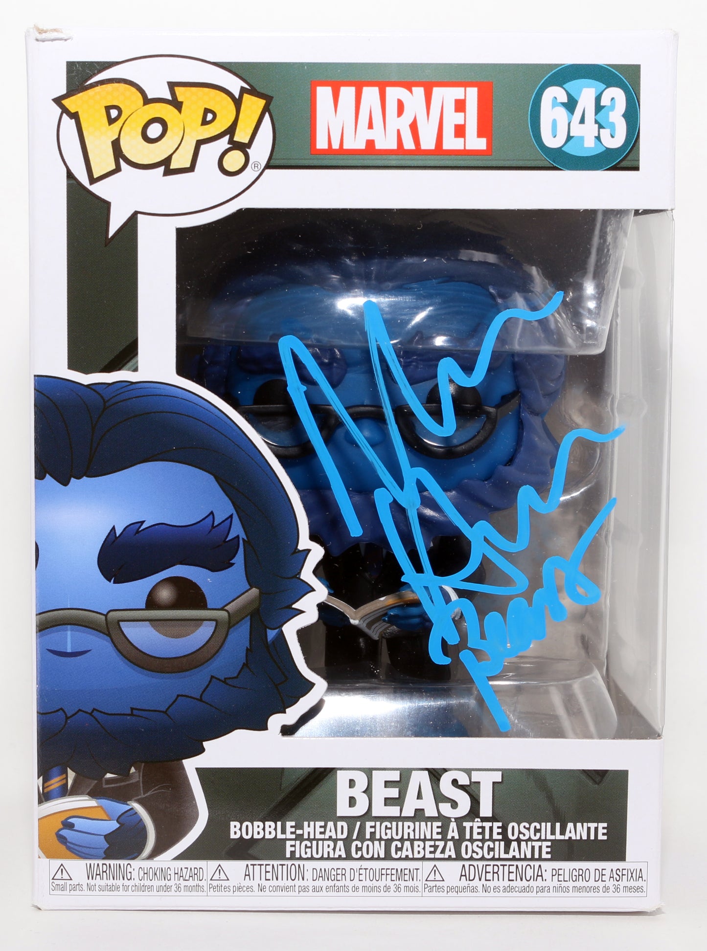 
                  
                    Nicholas Hoult as Beast in X-Men Signed Funko POP! #643 with Character Name
                  
                