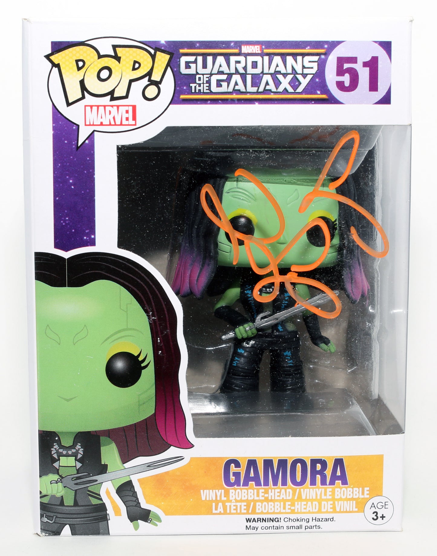 
                  
                    Zoe Saldaña as Gamora in Guardians of the Galaxy Signed Funko POP! #51
                  
                
