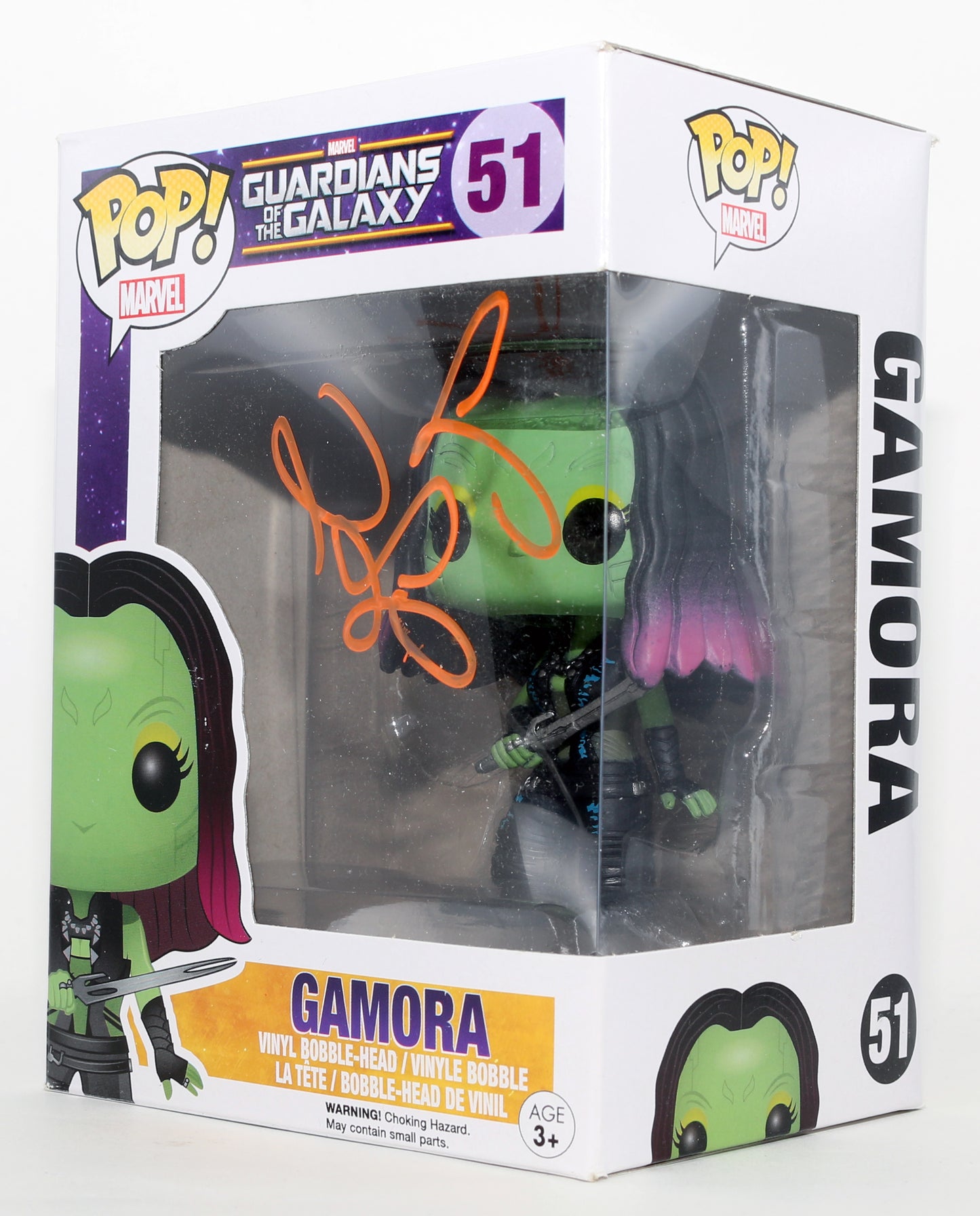 
                  
                    Zoe Saldaña as Gamora in Guardians of the Galaxy Signed Funko POP! #51
                  
                