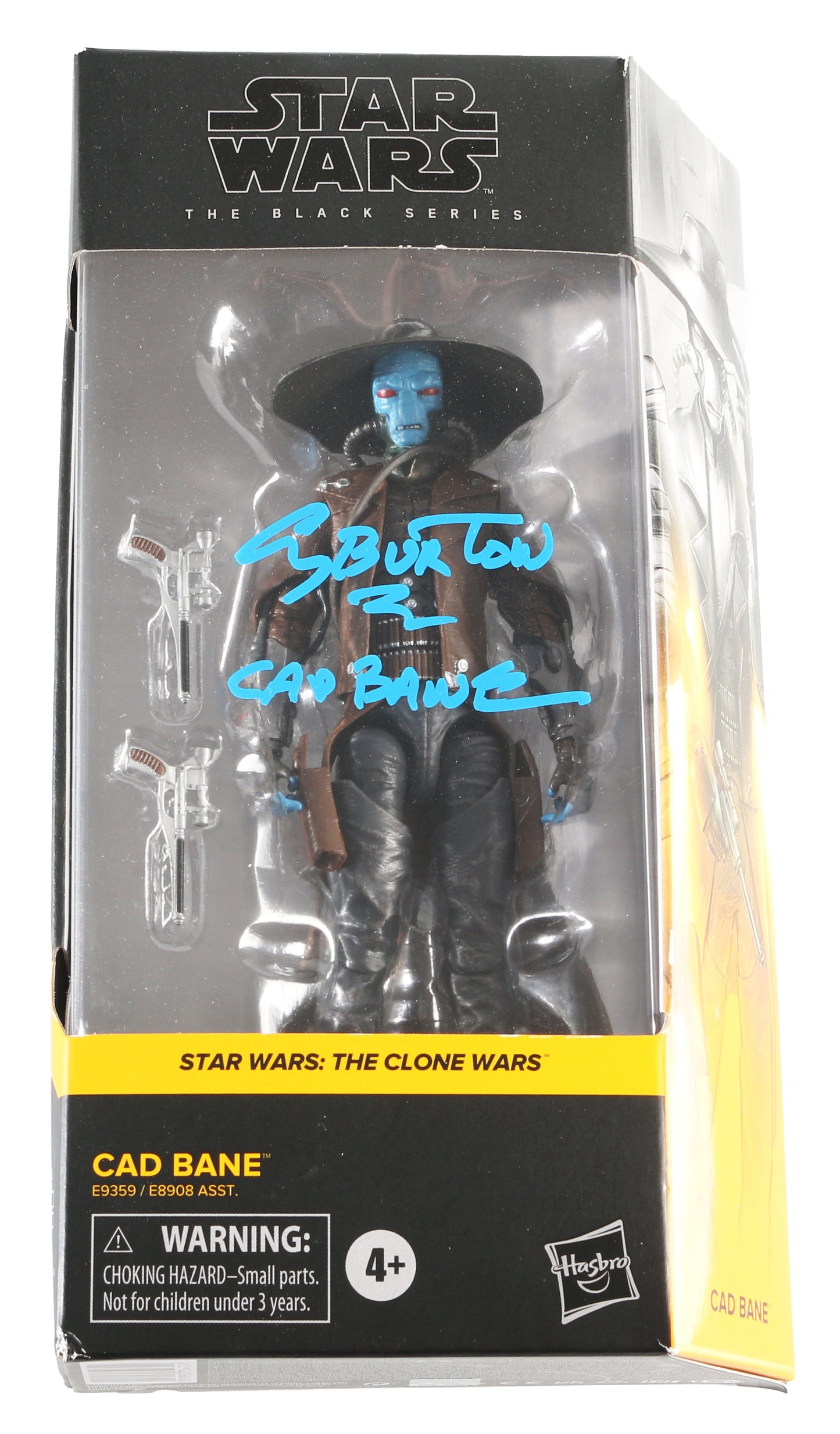 
                  
                    Corey Burton as Cad Bane in Star Wars: The Cone Wars (SWAU) Signed Black Series Figure with Character Name
                  
                