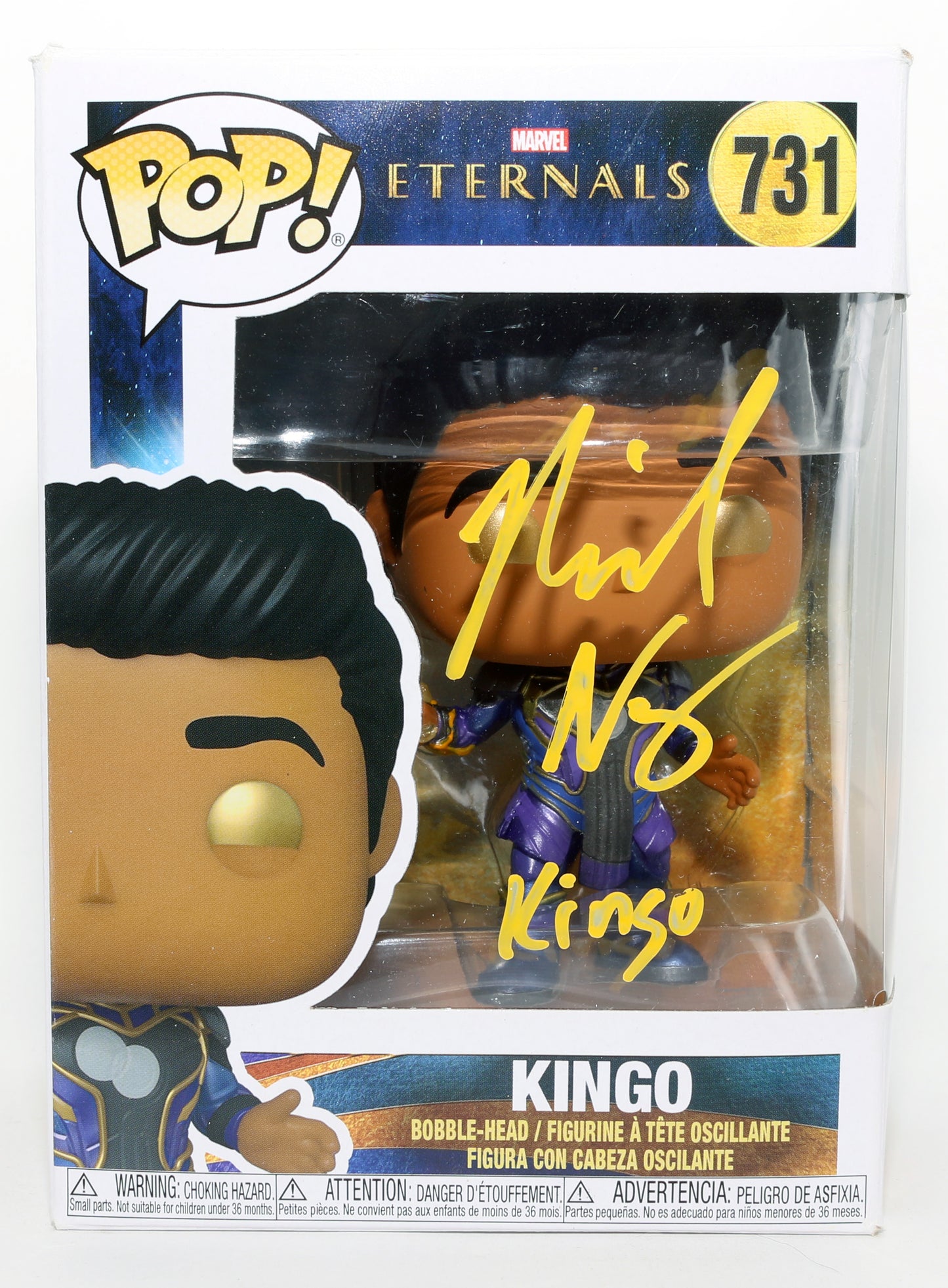 
                  
                    Kumail Nanjiani as Kingo in The Eternals Signed Funko POP! #731 with Character Name
                  
                