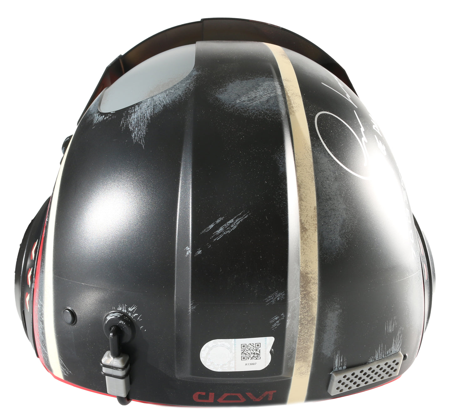
                  
                    Poe Dameron from Star Wars: The Force Awakens Prop Replica Hasbro The Black Series Helmet Signed by Oscar Issac with Character Name
                  
                