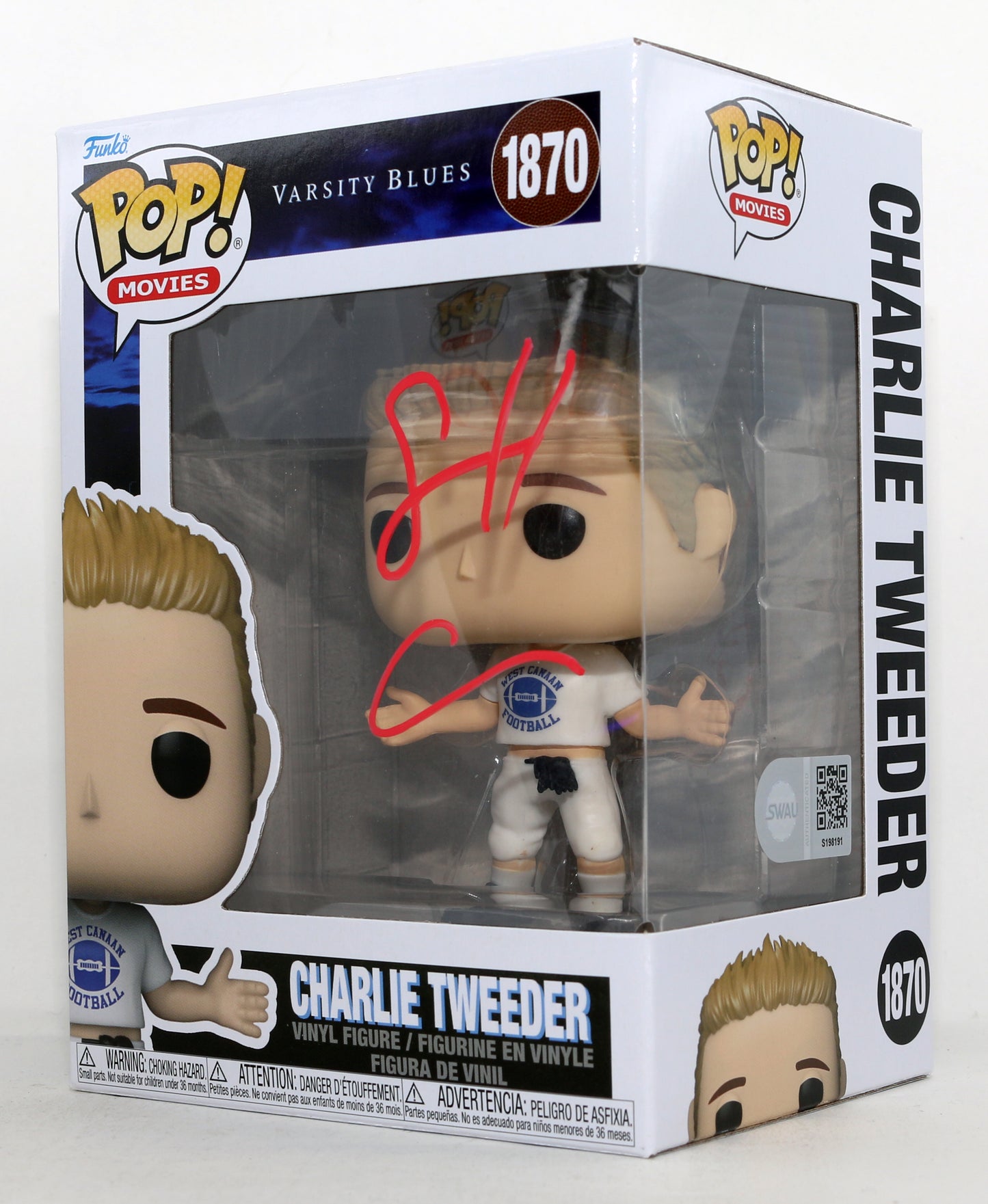 
                  
                    Scott Caan as Charlie Tweeder in Varsity Blues (SWAU) Signed Funko POP! #1870
                  
                