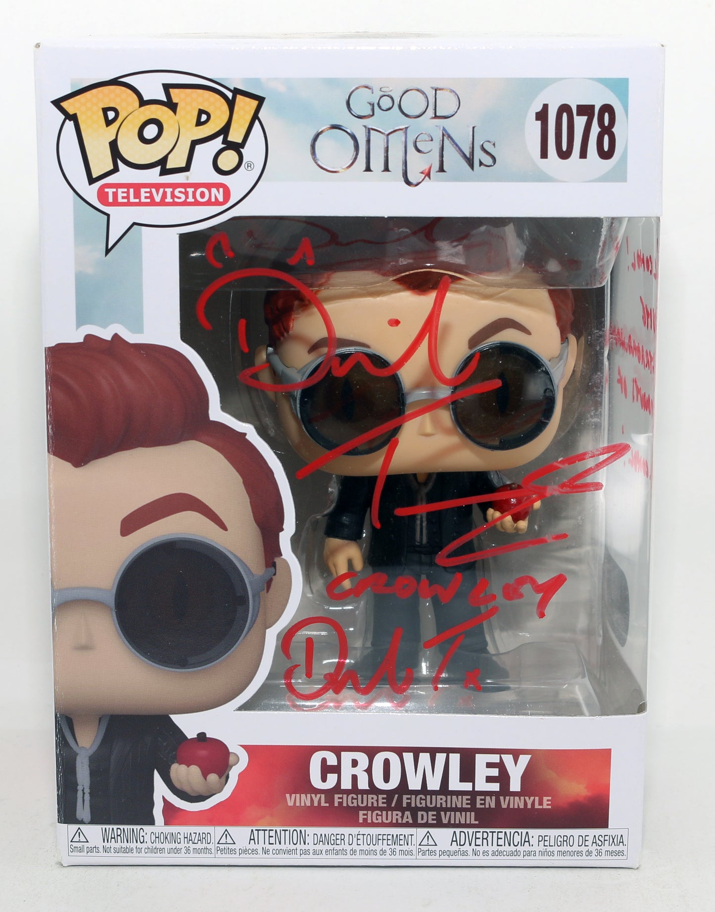 
                  
                    David Tennant as Crowley in Good Omens (SWAU) Signed Funko POP! #1078 with Character Name & Quote
                  
                