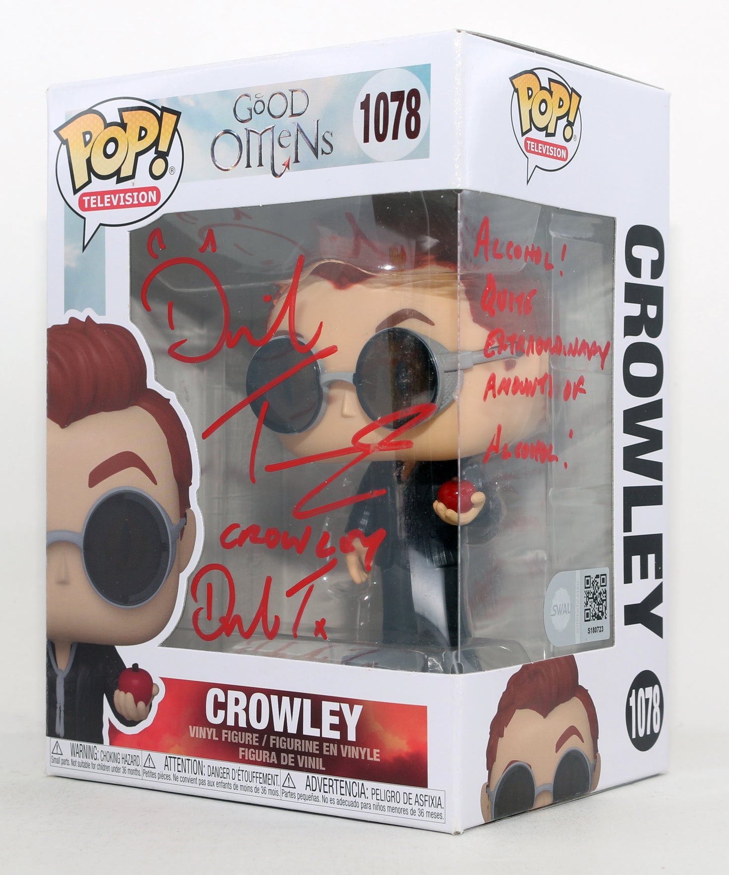 
                  
                    David Tennant as Crowley in Good Omens (SWAU) Signed Funko POP! #1078 with Character Name & Quote
                  
                