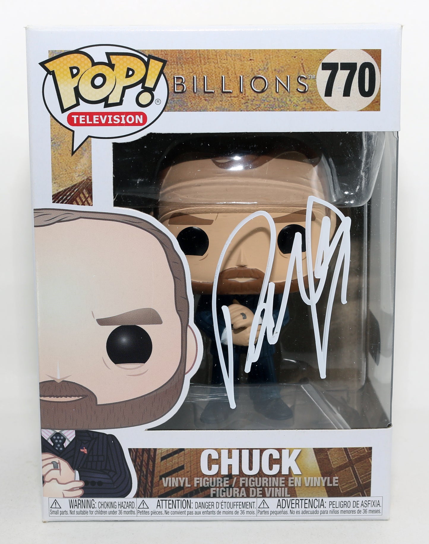 
                  
                    Paul Giamatti as Chuck Rhoades in Billions (SWAU) Signed Funko POP! #770
                  
                