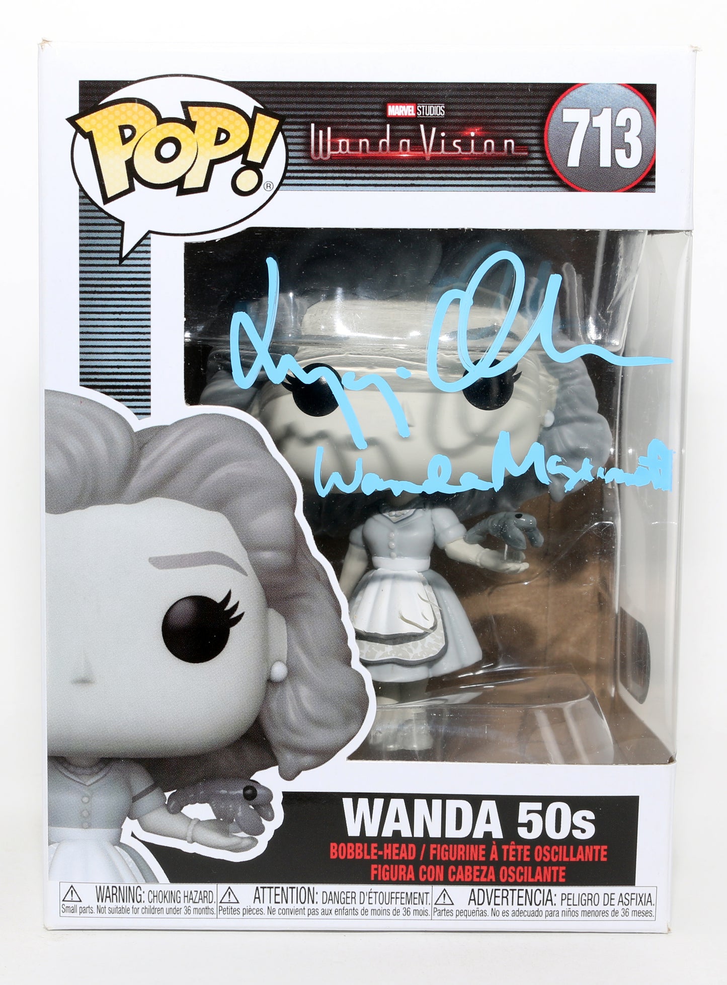 
                  
                    Elizabeth Olsen as Wanda [50's] in WandaVision (SWAU) Signed Funko POP! #713 with Character Name
                  
                
