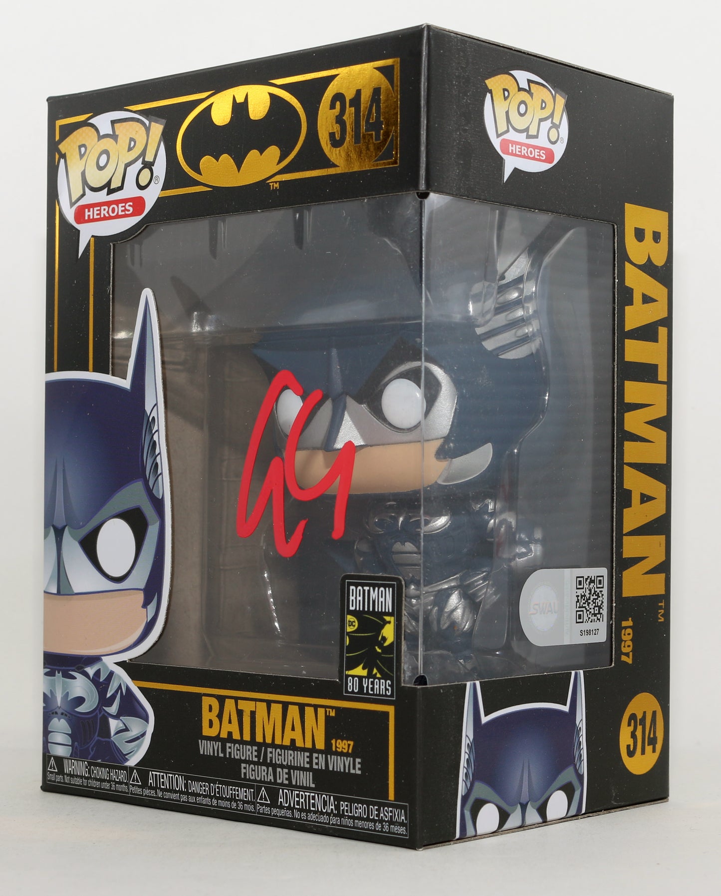 
                  
                    George Clooney as Batman in Batman & Robin (SWAU) Signed Funko POP! #314
                  
                