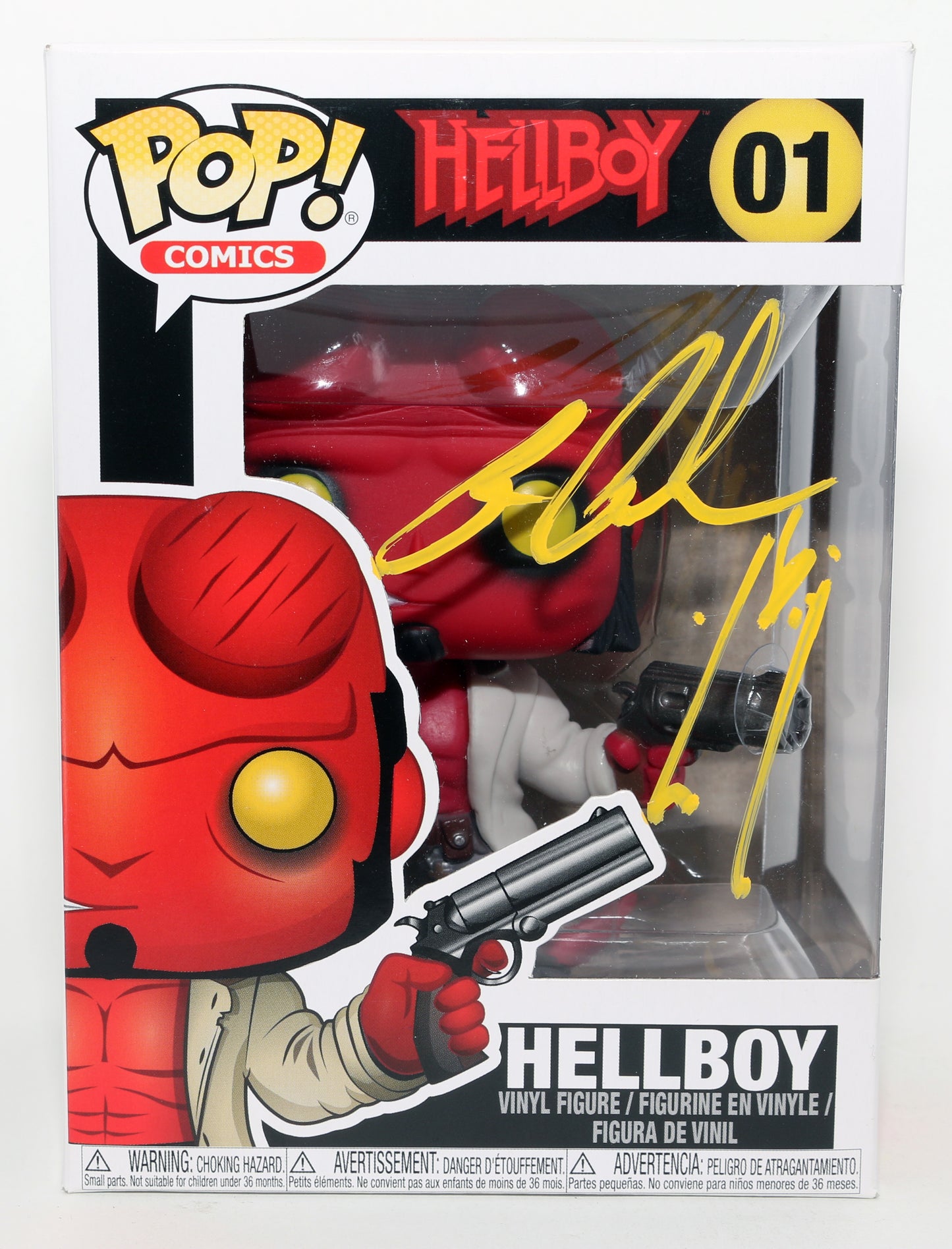 
                  
                    Ron Perlman as Hellboy in Hellboy Signed Funko POP! #01 with Character Name
                  
                