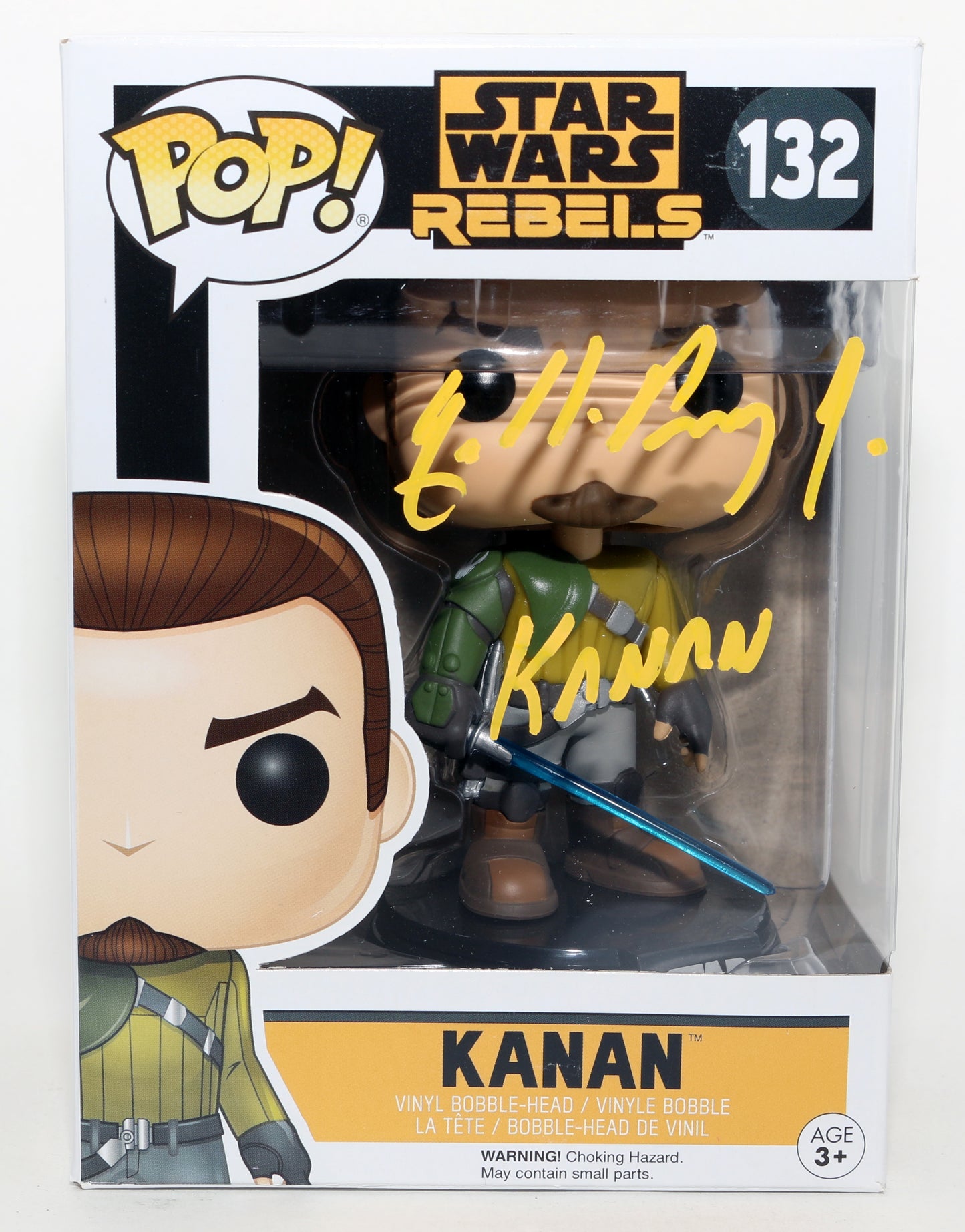 
                  
                    Freddie Prinze Jr. as Kanan in Star Wars: Rebels Signed Funko POP! #132 with Character Name
                  
                