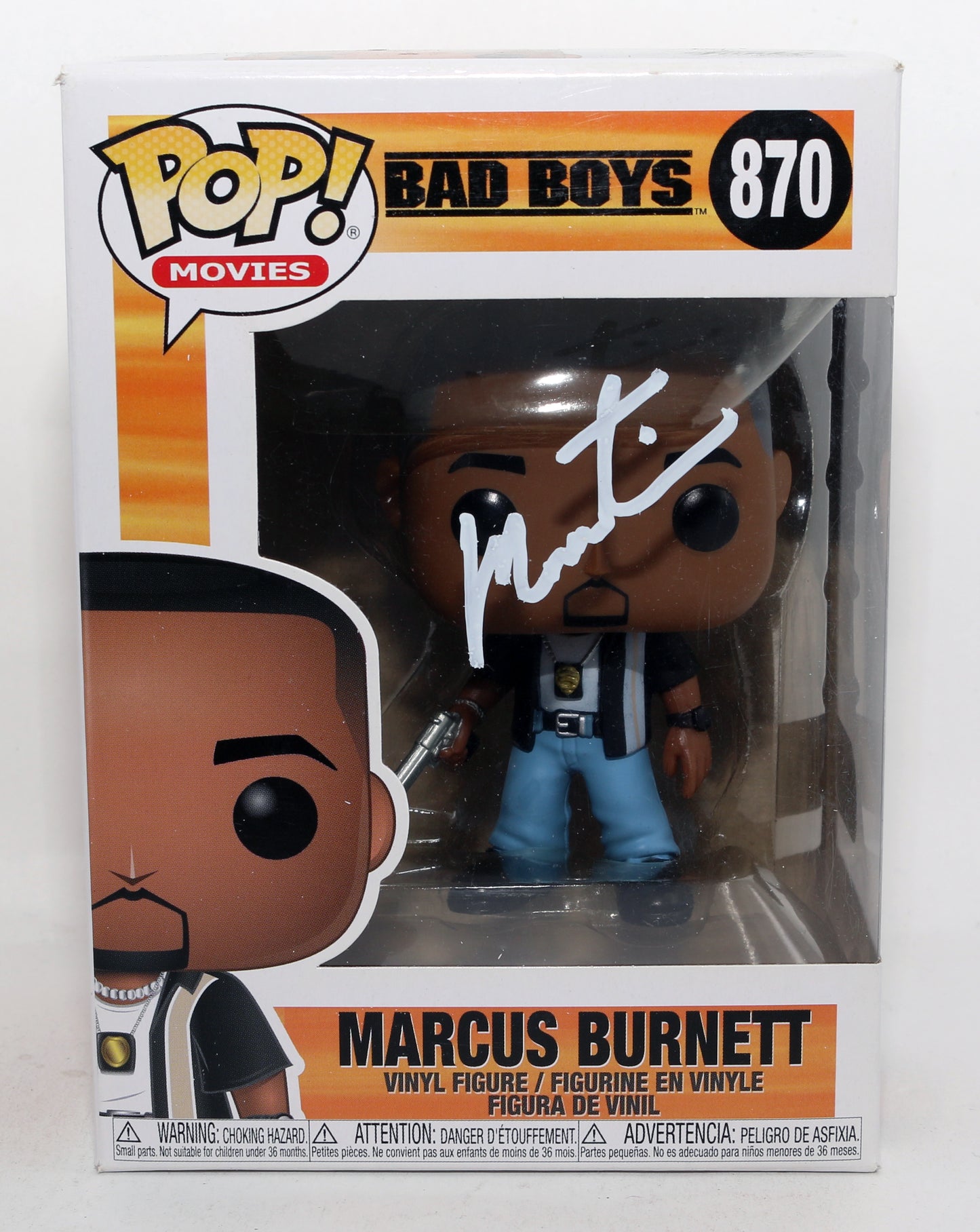 
                  
                    Martin Lawrence as Marcus Burnett in Bad Boys (SWAU) Signed Funko POP! #870
                  
                