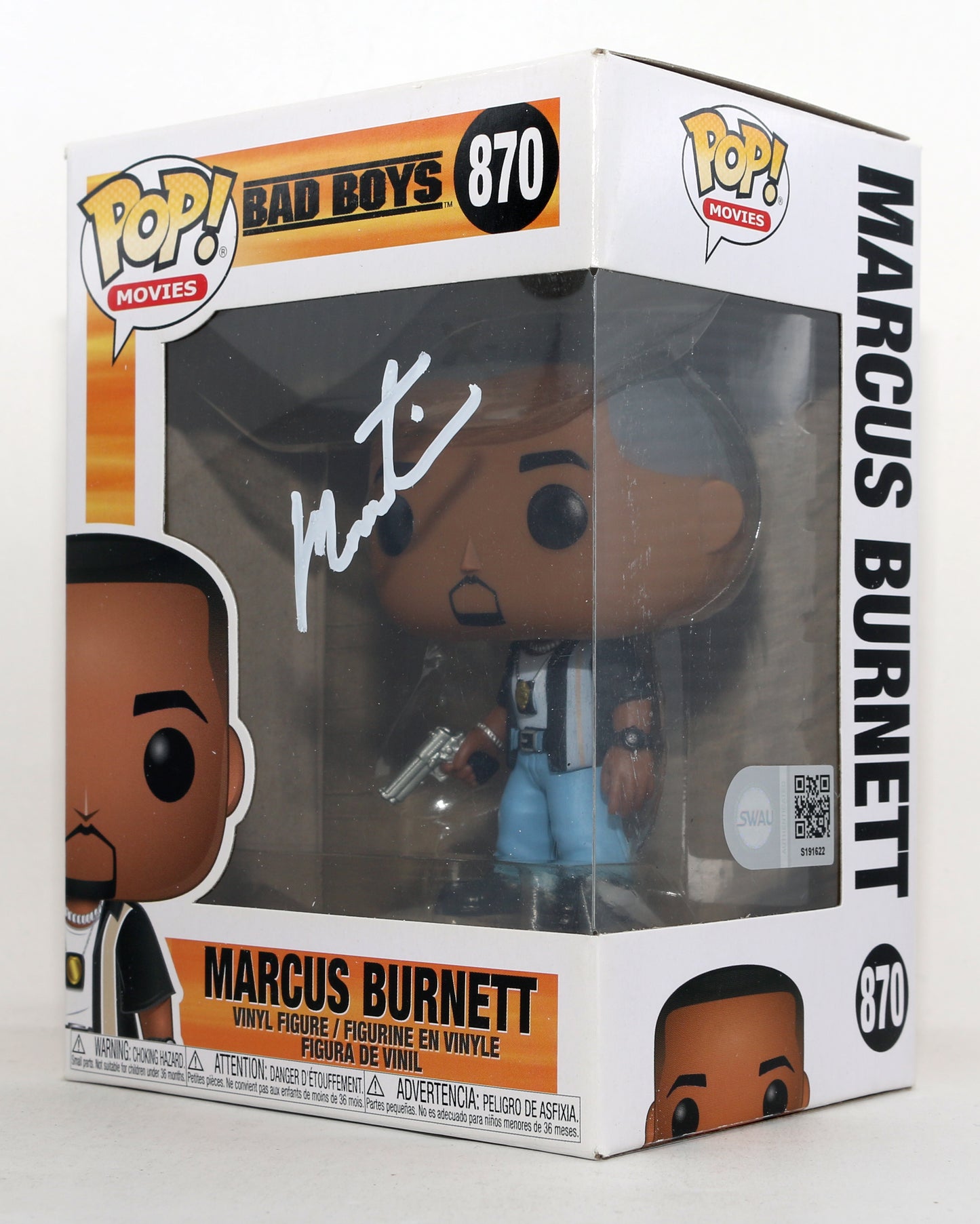 
                  
                    Martin Lawrence as Marcus Burnett in Bad Boys (SWAU) Signed Funko POP! #870
                  
                