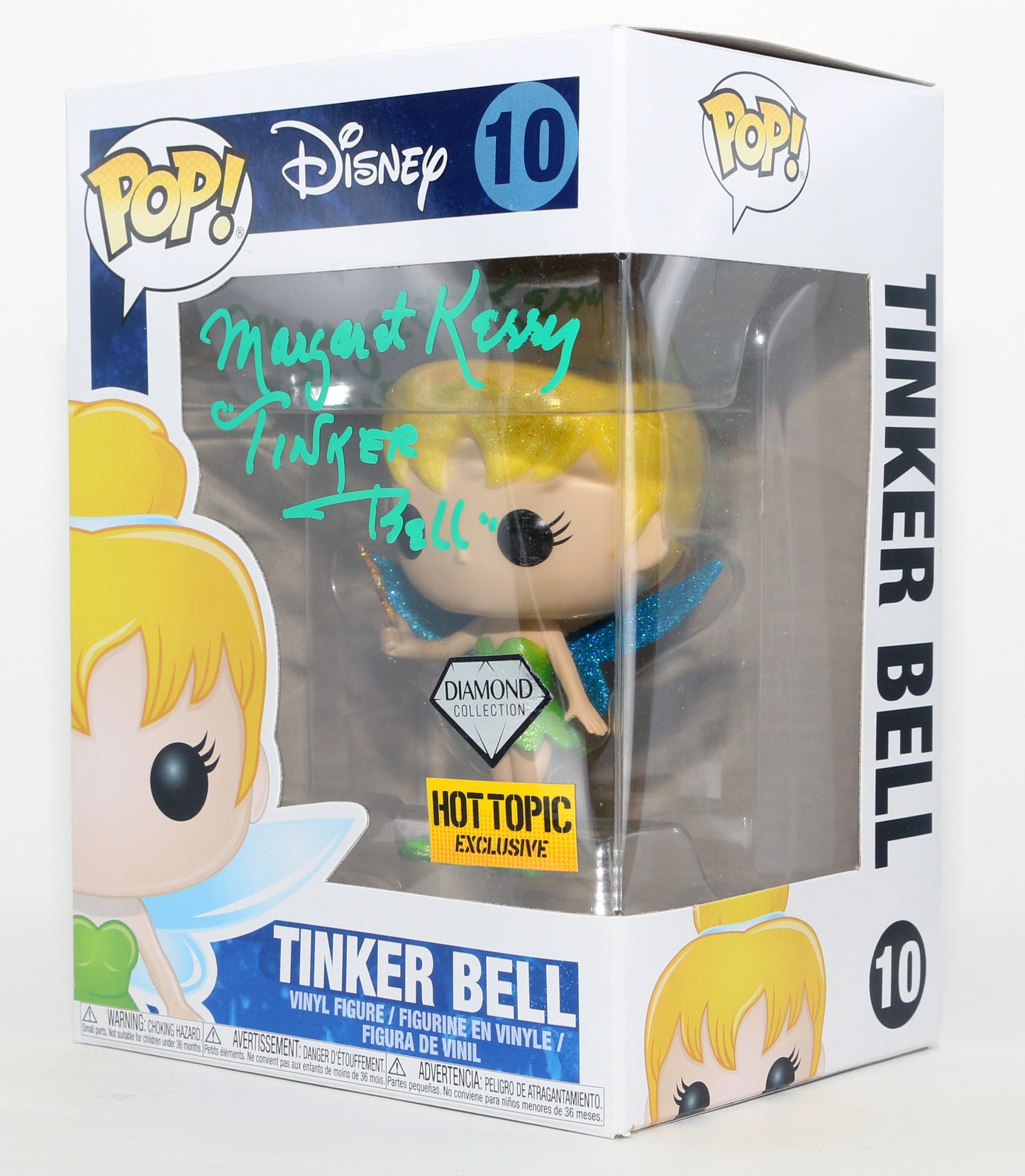 
                  
                    Margaret Kelly as Tinker Bell in Peter Pan Hot Topic Exclusive Diamond Collection Signed Funko POP! #10 with Character Name
                  
                