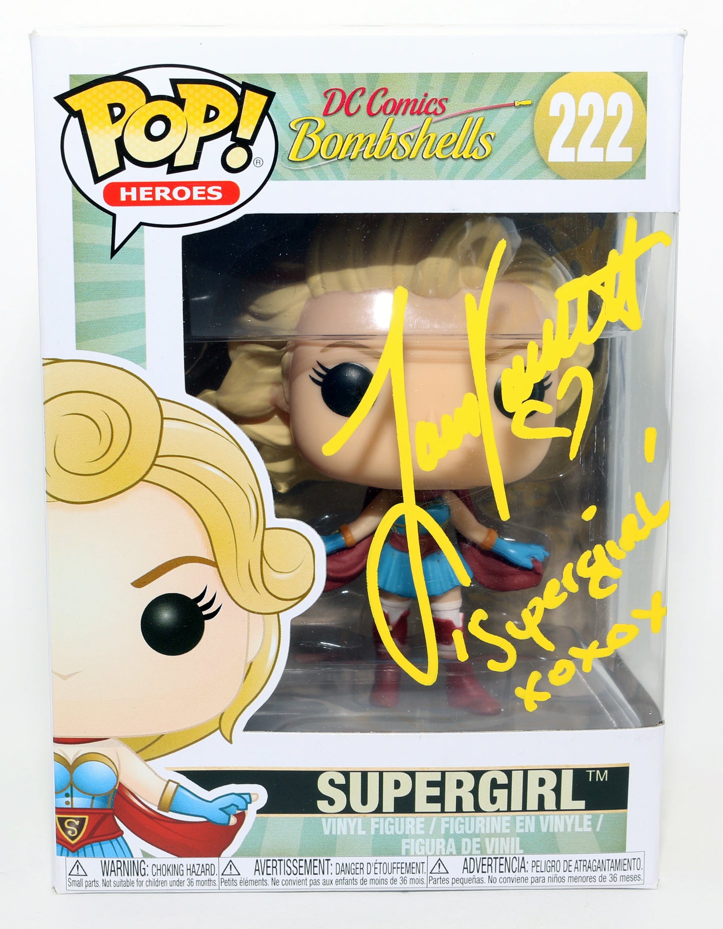 
                  
                    Laura Vandervoort as Supergirl in Smallville Signed Funko POP! #222 with Character Name
                  
                
