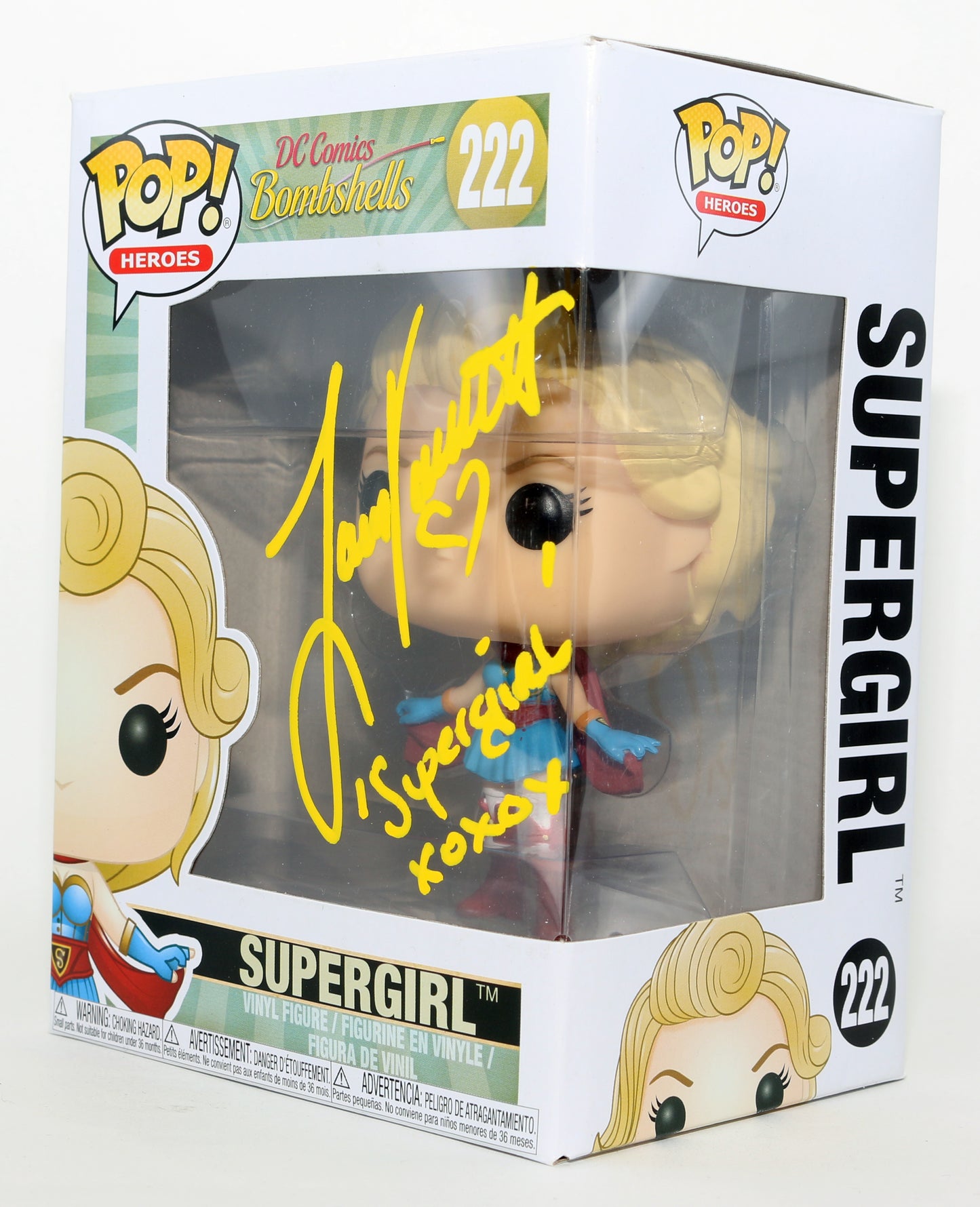 
                  
                    Laura Vandervoort as Supergirl in Smallville Signed Funko POP! #222 with Character Name
                  
                
