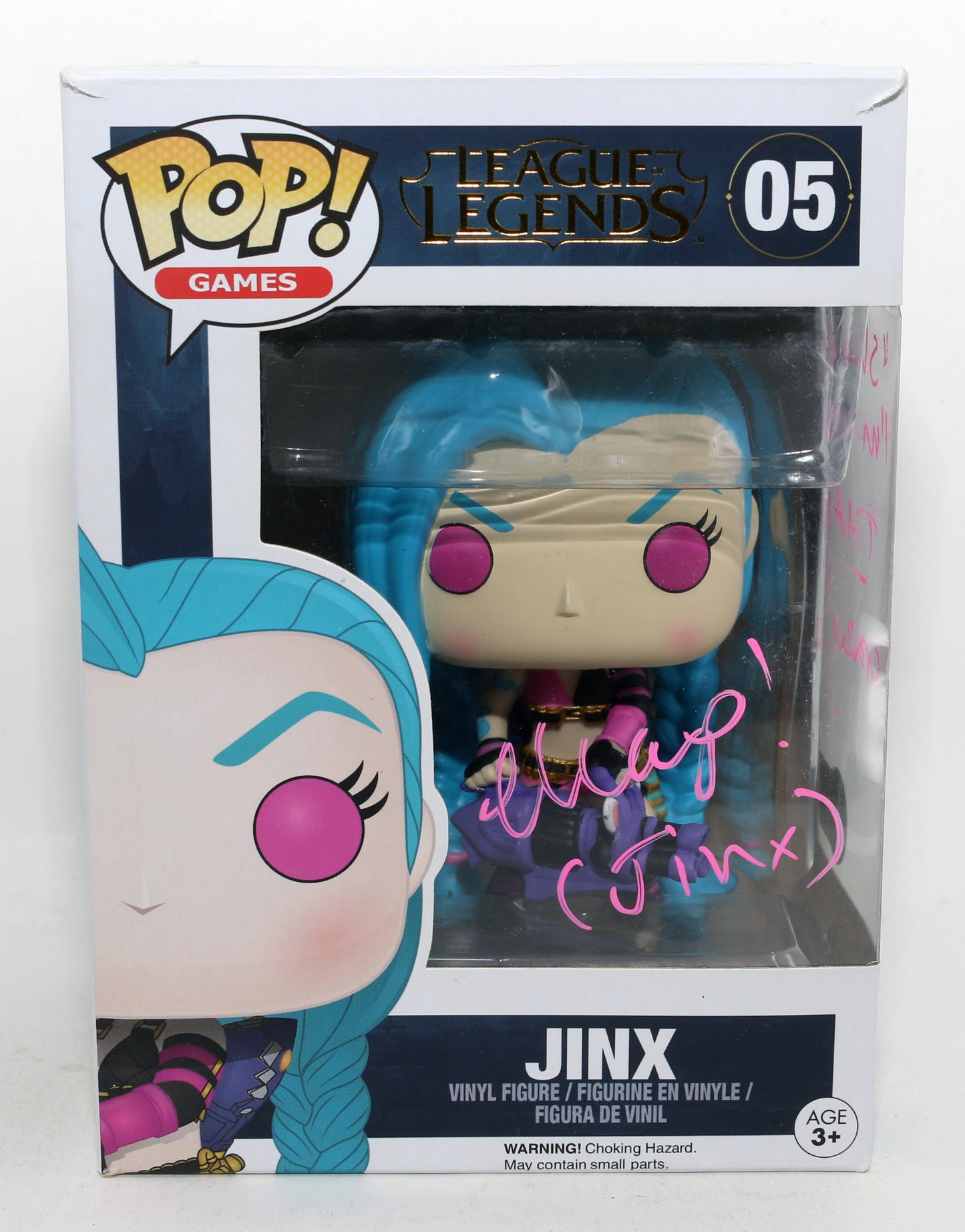 
                  
                    Ella Purnell as Jinx in Arcane: League of Legends (Beckett) Signed Funko POP! #05 with Character Name & Quote
                  
                