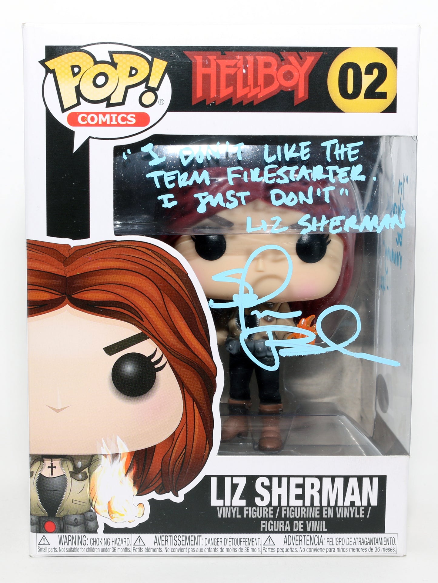
                  
                    Selma Blair as Liz Sherman in Hellboy (JSA) Signed Funko POP! #02 with Character Name & Quotes
                  
                
