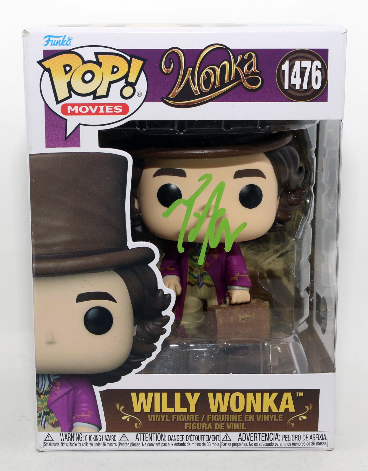 
                  
                    Timothee Chalamet as Willy Wonka in Wonka (Beckett) Signed Funko POP! #1476
                  
                
