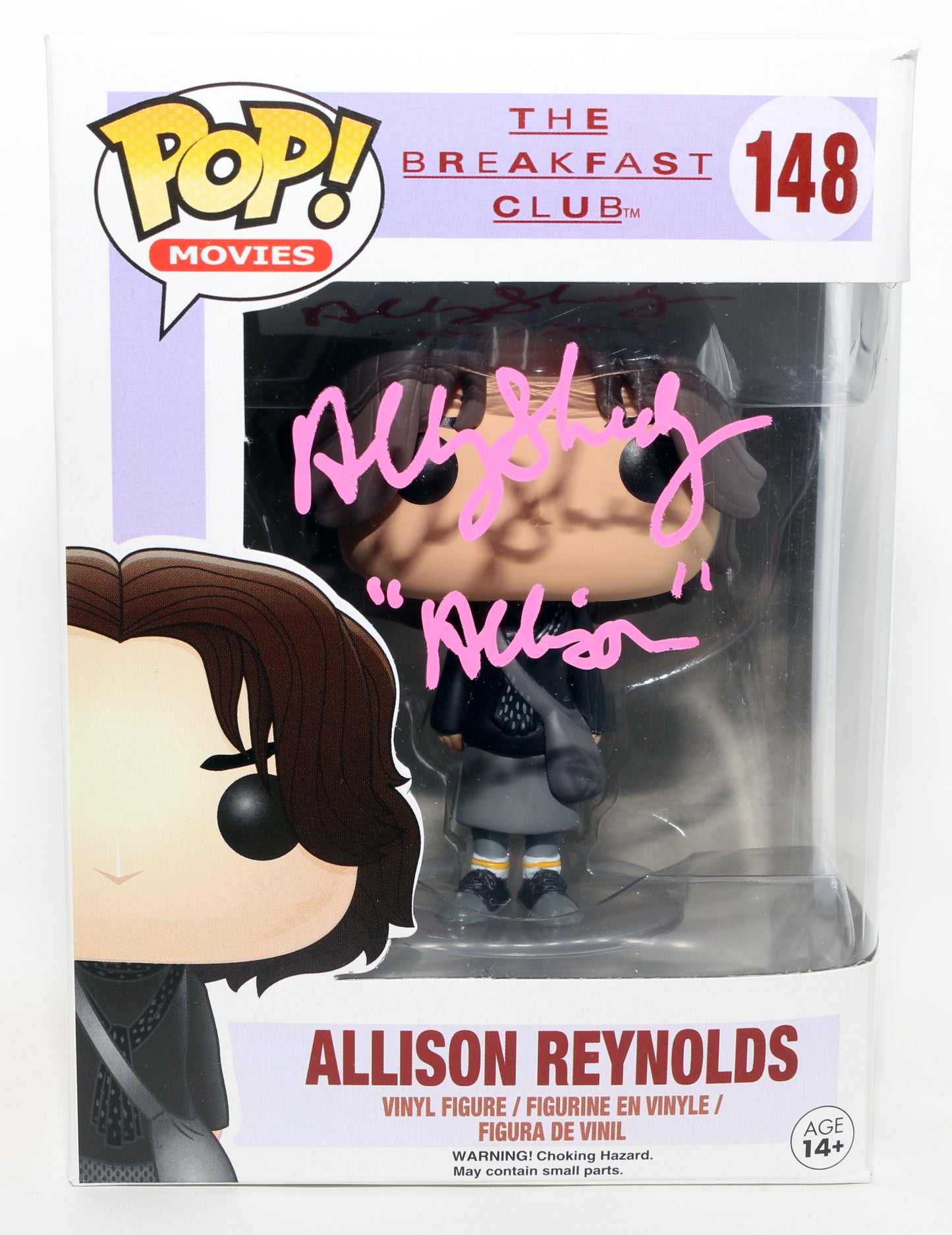 
                  
                    Ally Sheedy as Allison Reynolds in The Breakfast Club Signed Funko POP! #148 with Character Name
                  
                