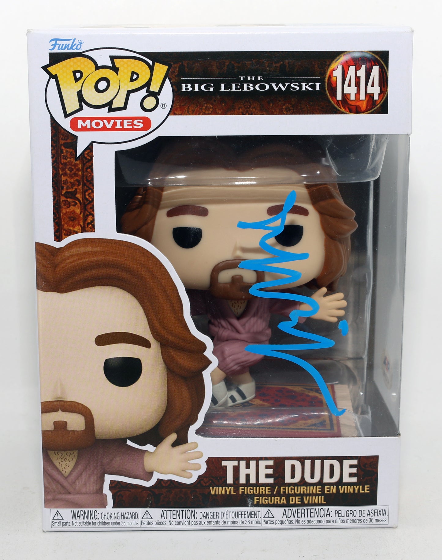 
                  
                    Jeff Bridges as Jeffrey 'The Dude' Lebowski in The Big Lebowski (PSA) Signed Funko POP! #1414
                  
                
