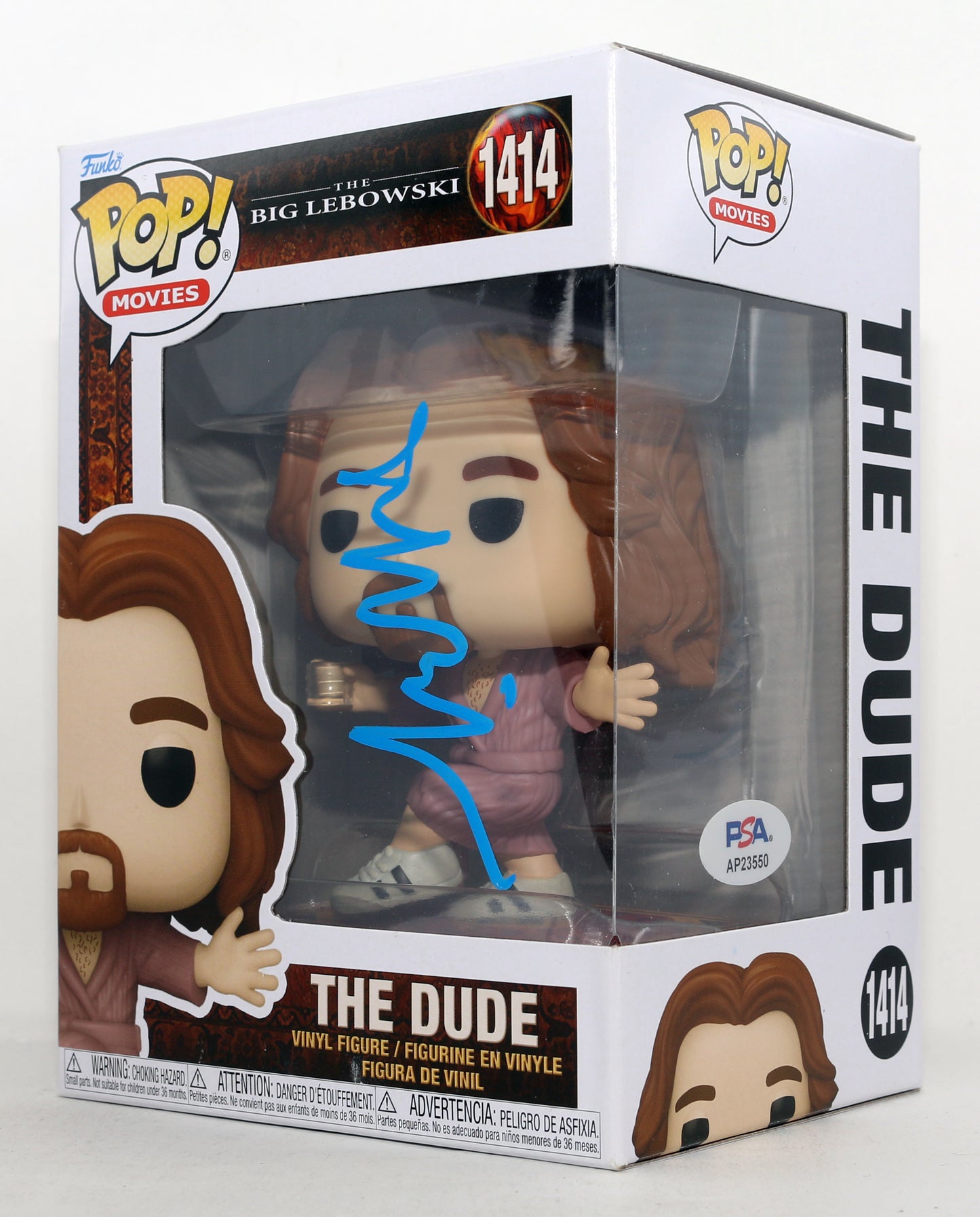 
                  
                    Jeff Bridges as Jeffrey 'The Dude' Lebowski in The Big Lebowski (PSA) Signed Funko POP! #1414
                  
                