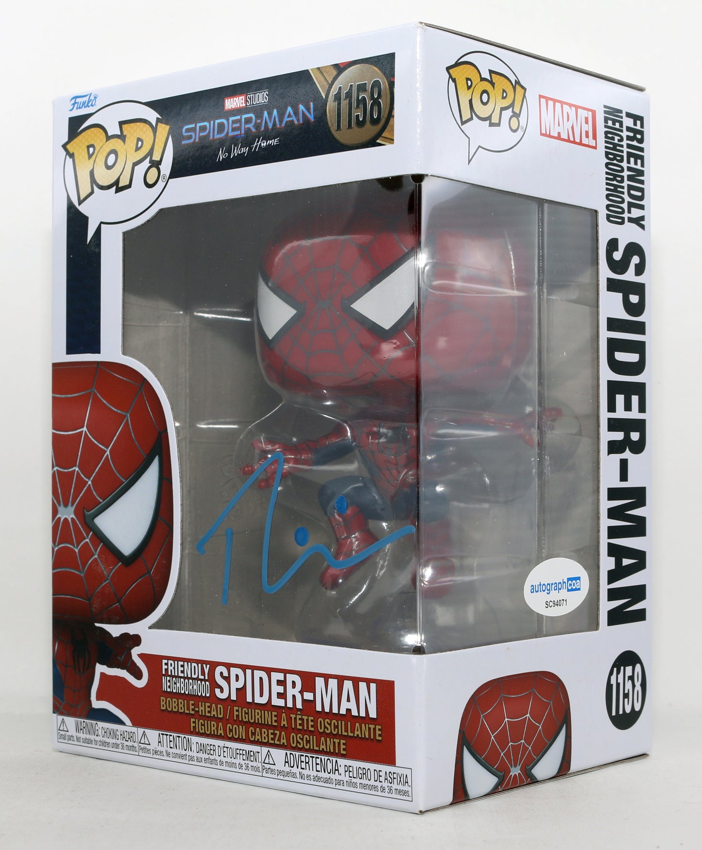 
                  
                    Tom Holland as Spider-Man in Spider-Man: No Way Home Signed Funko POP! #1158
                  
                
