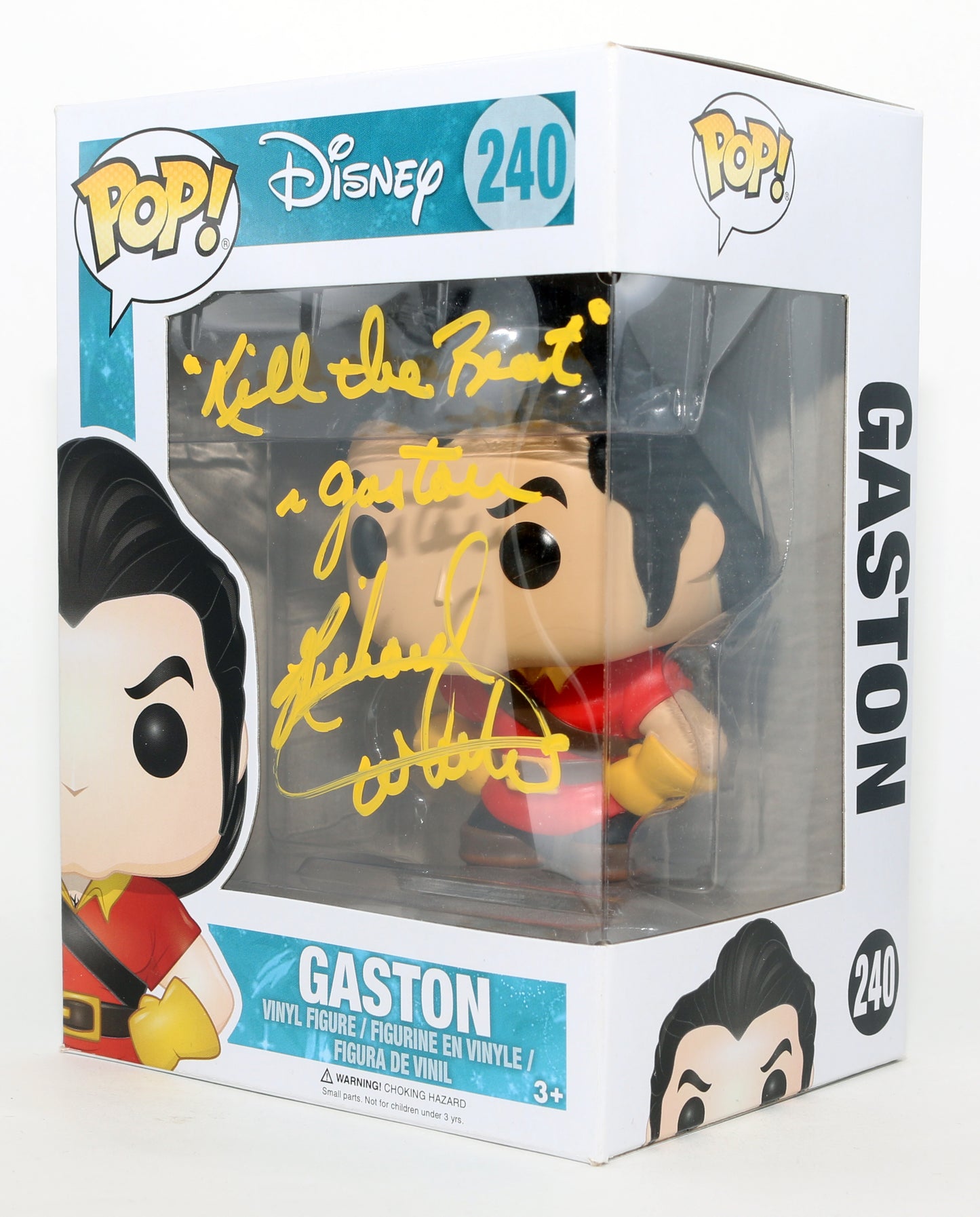 
                  
                    Richard White as Gaston in Beauty & the Beast Signed Funko POP! #240 with Character Name & Quote
                  
                