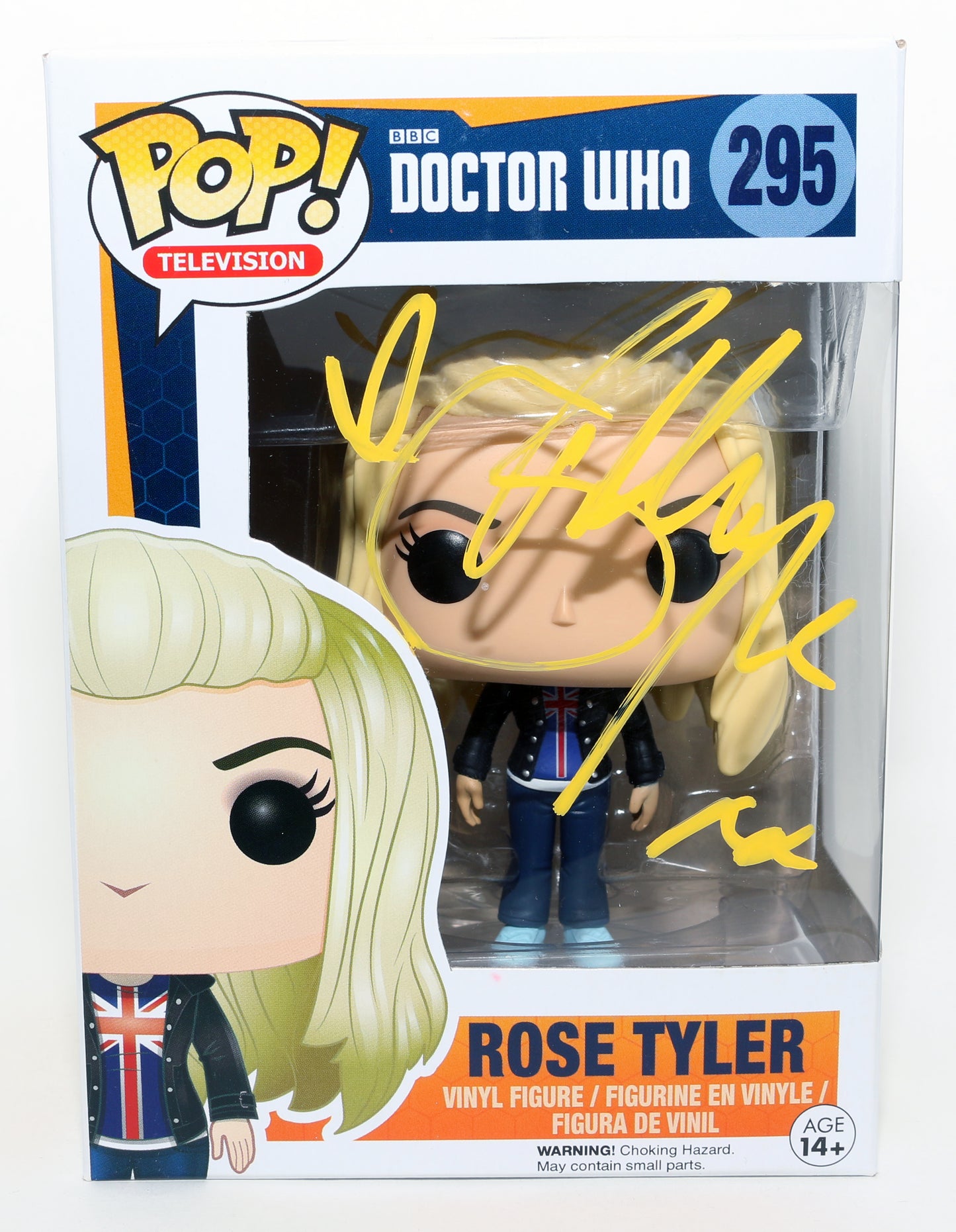 
                  
                    Billie Piper as Rose Tyler in BBC's Doctor Who Signed Funko POP! #295 with Character Name
                  
                
