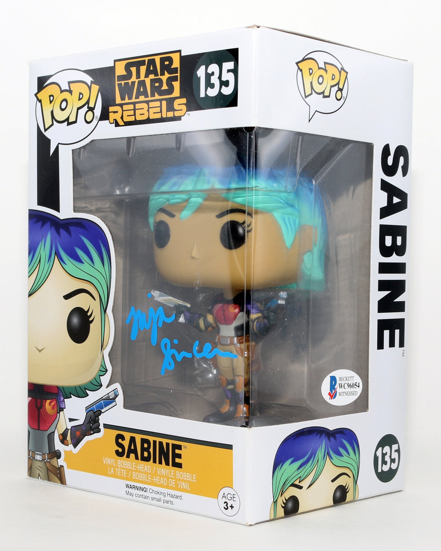 
                  
                    Tiya Sircar as Sabine Wren in Star Wars: Rebels (Beckett) Signed Funko POP! #135
                  
                
