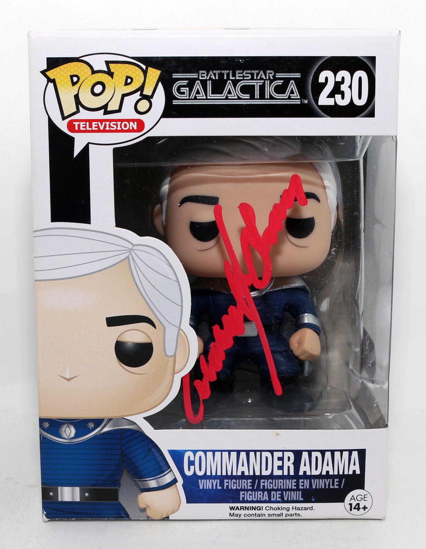 
                  
                    Edward James Olmos as Commander Adama in Battlestar Galactica (SWAU) Signed Funko POP! #230
                  
                