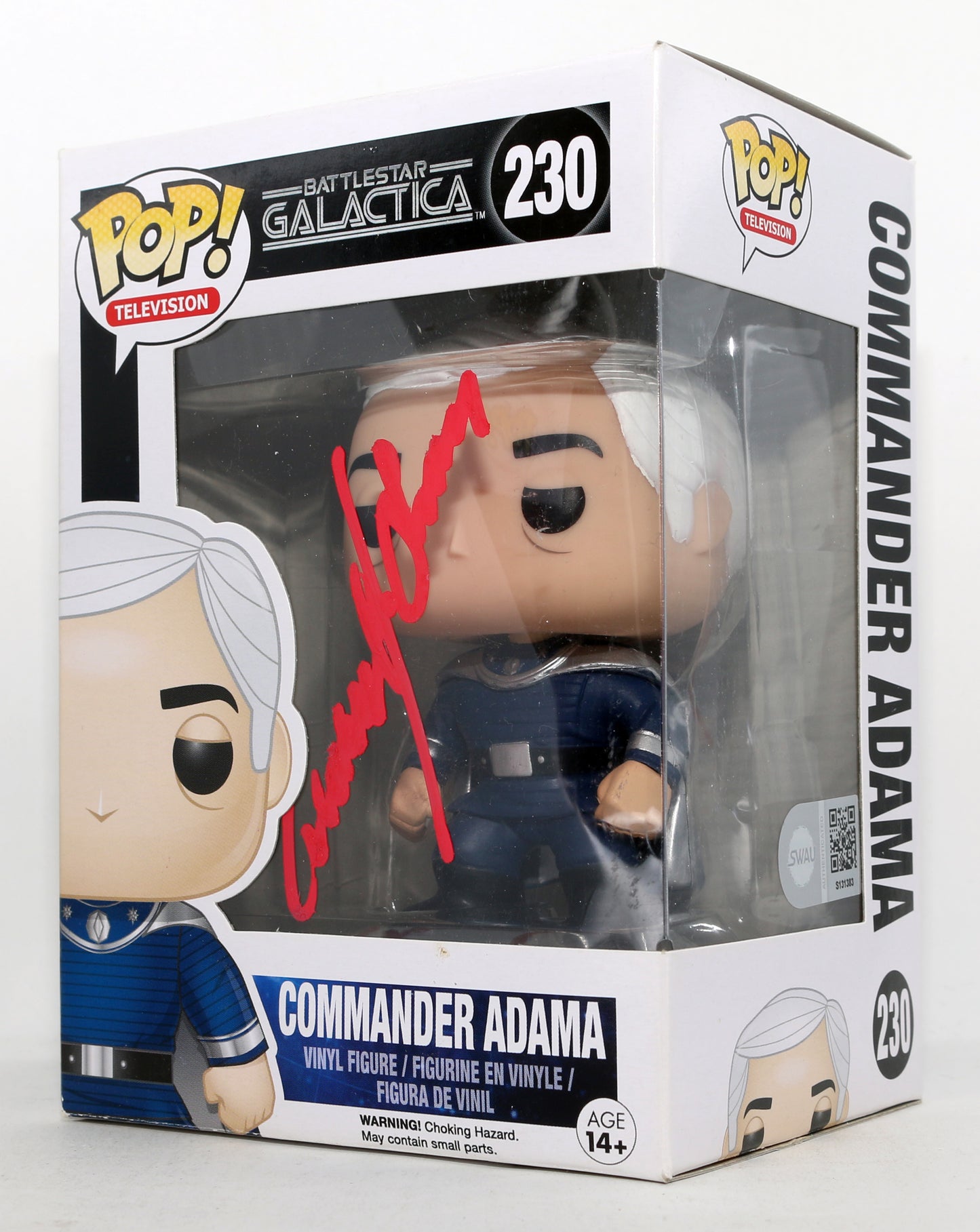 
                  
                    Edward James Olmos as Commander Adama in Battlestar Galactica (SWAU) Signed Funko POP! #230
                  
                