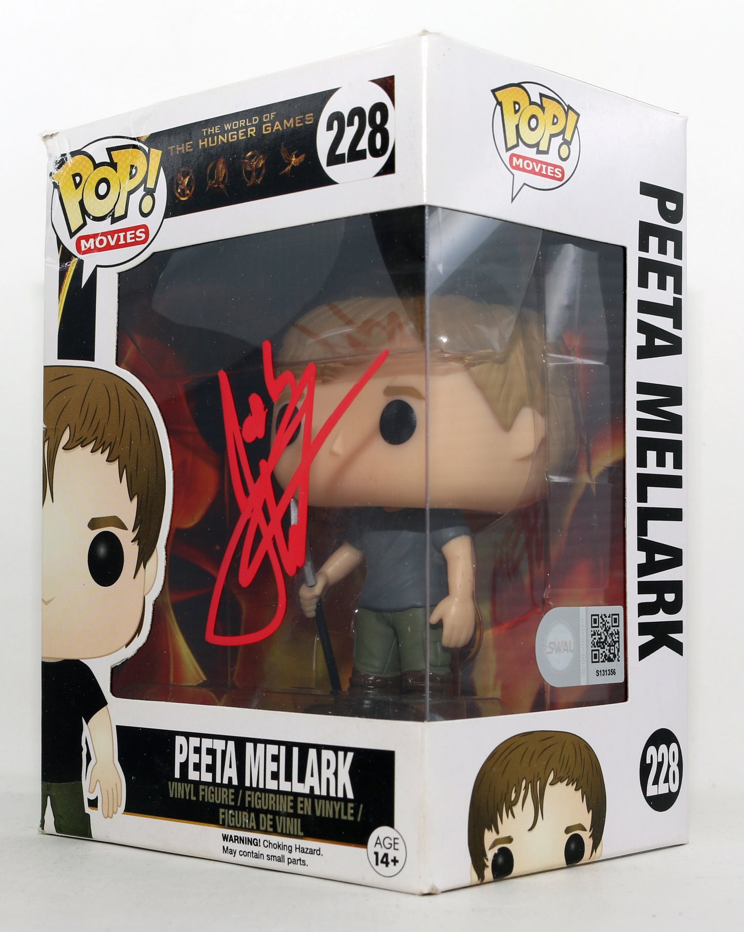 
                  
                    Josh Hutcherson as Peeta Mellark in The Hunger Games (SWAU) Signed Funko POP! #228
                  
                