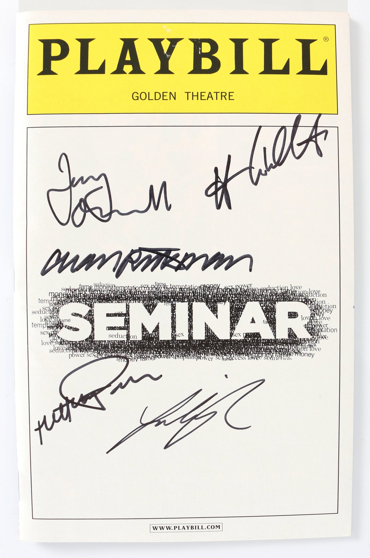 
                  
                    Seminar Broadway Playbill Cast Signed by Harry Potter / Die Hard Actor Alan Rickman, Jerry O'Connell, Hamish Linklater, Lily Rabe, & Hettienne Park
                  
                