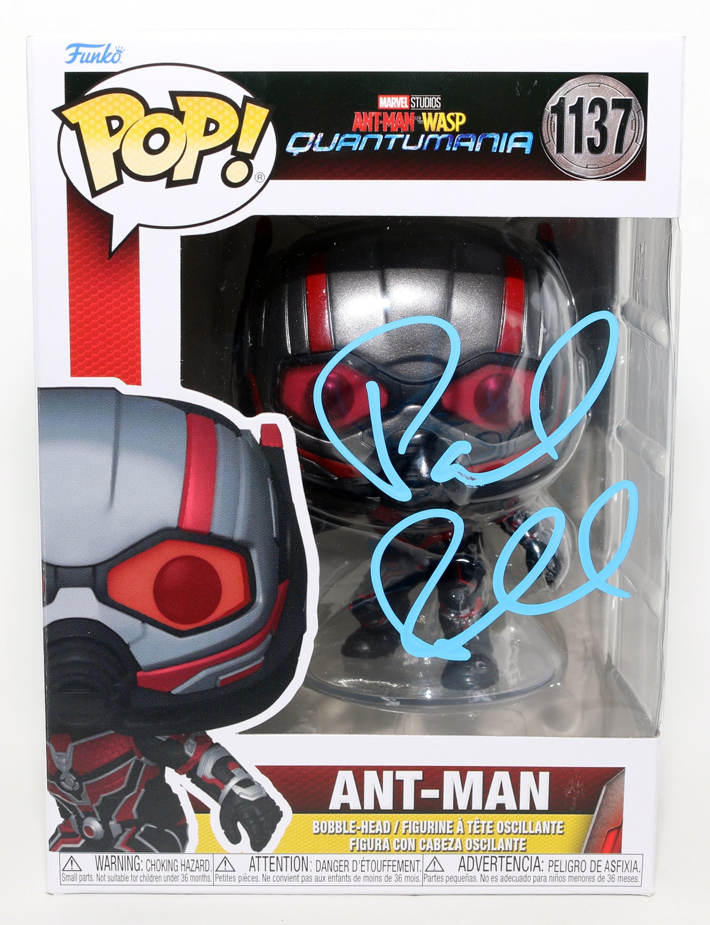 
                  
                    Paul Rudd as Ant-Man in Ant-Man & Wasp: Quantumania Signed Funko POP! #1137
                  
                