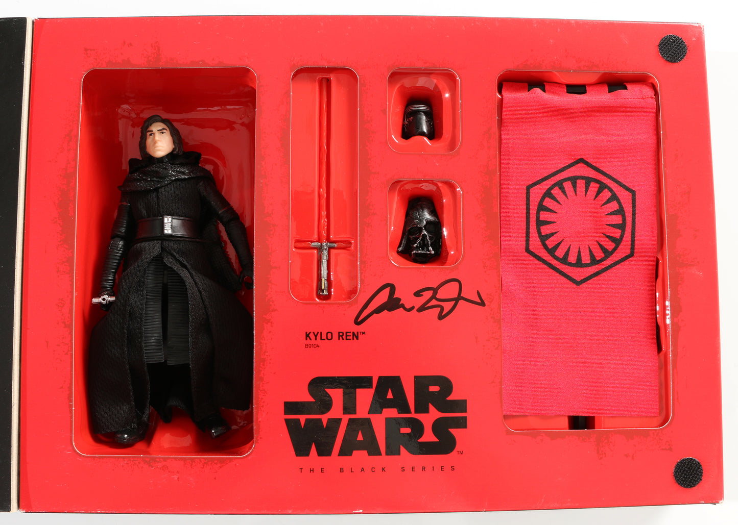 
                  
                    Adam Driver as Kylo Ren in Star Wars: The Force Awakens (Beckett Witnessed) Signed The Black Series San Diego Comic Con 2016 Exclusive Action Figure
                  
                
