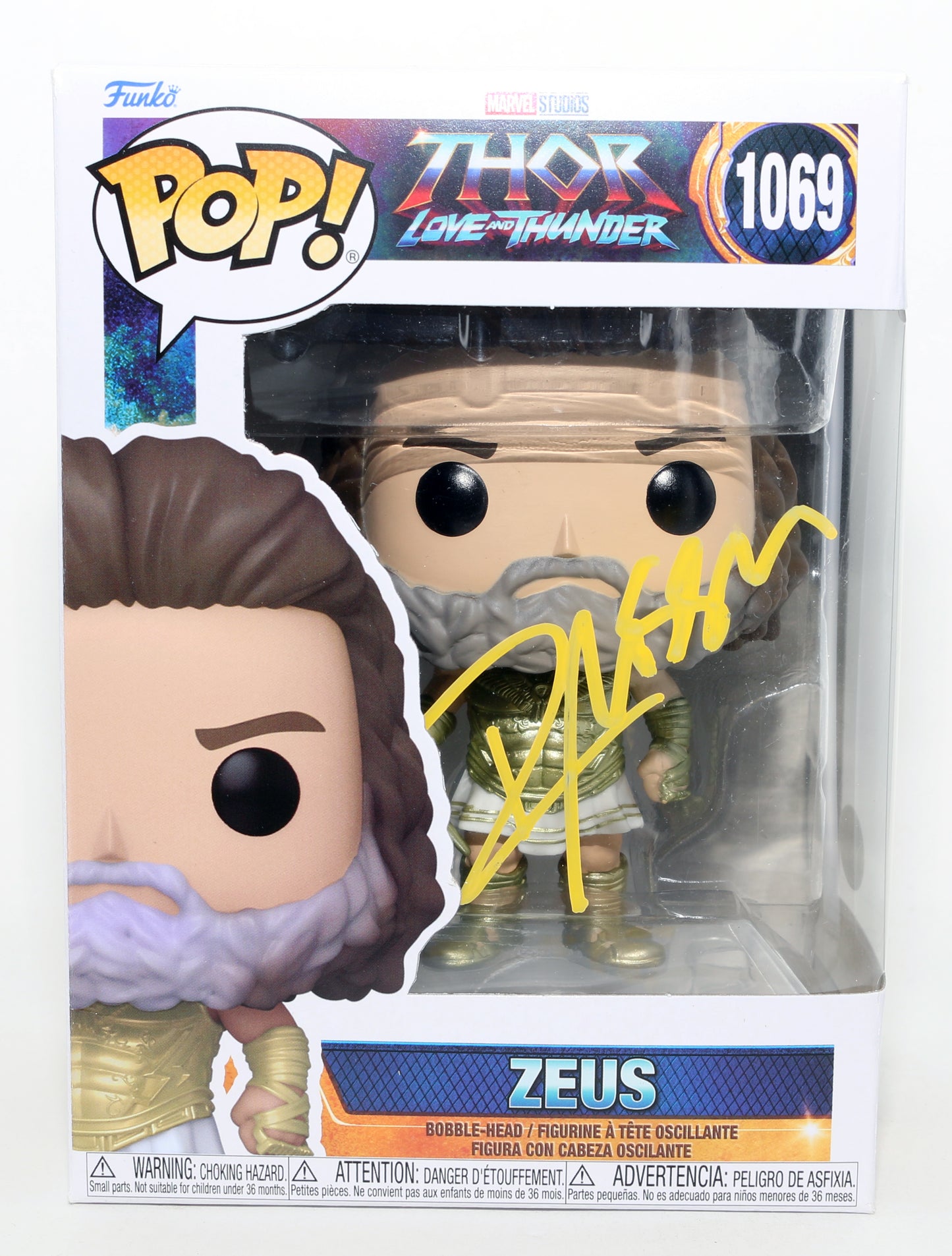 
                  
                    Russell Crowe as Zeus in Thor: Love & Thunder (JSA) Signed Funko POP! #1069
                  
                