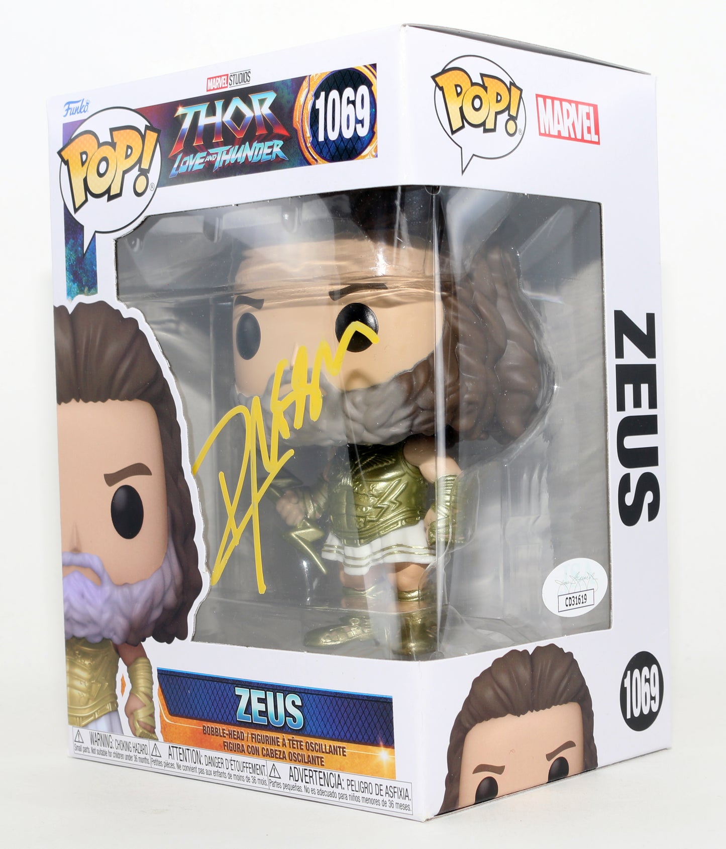 
                  
                    Russell Crowe as Zeus in Thor: Love & Thunder (JSA) Signed Funko POP! #1069
                  
                