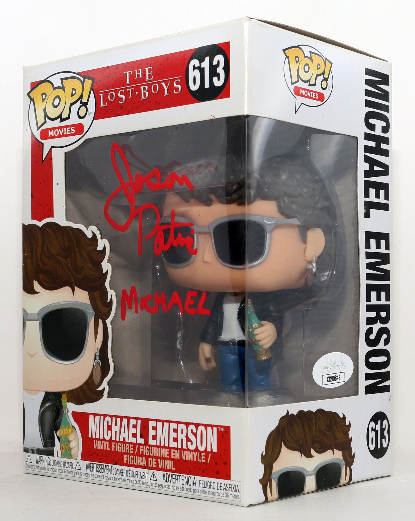 
                  
                    The Lost Boys (JSA) Funko POP! 5pc Set Cast Signed by Kiefer Sutherland, Jason Patric, Corey Feldman, & Jamison Newlander with Character Names
                  
                
