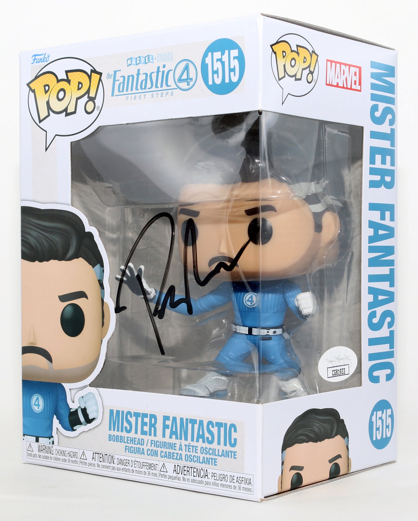 
                  
                    Pedro Pascal as Reed Richards / Mister Fantastic in The Fantastic Four: First Steps (JSA) Signed Funko POP! #1515
                  
                