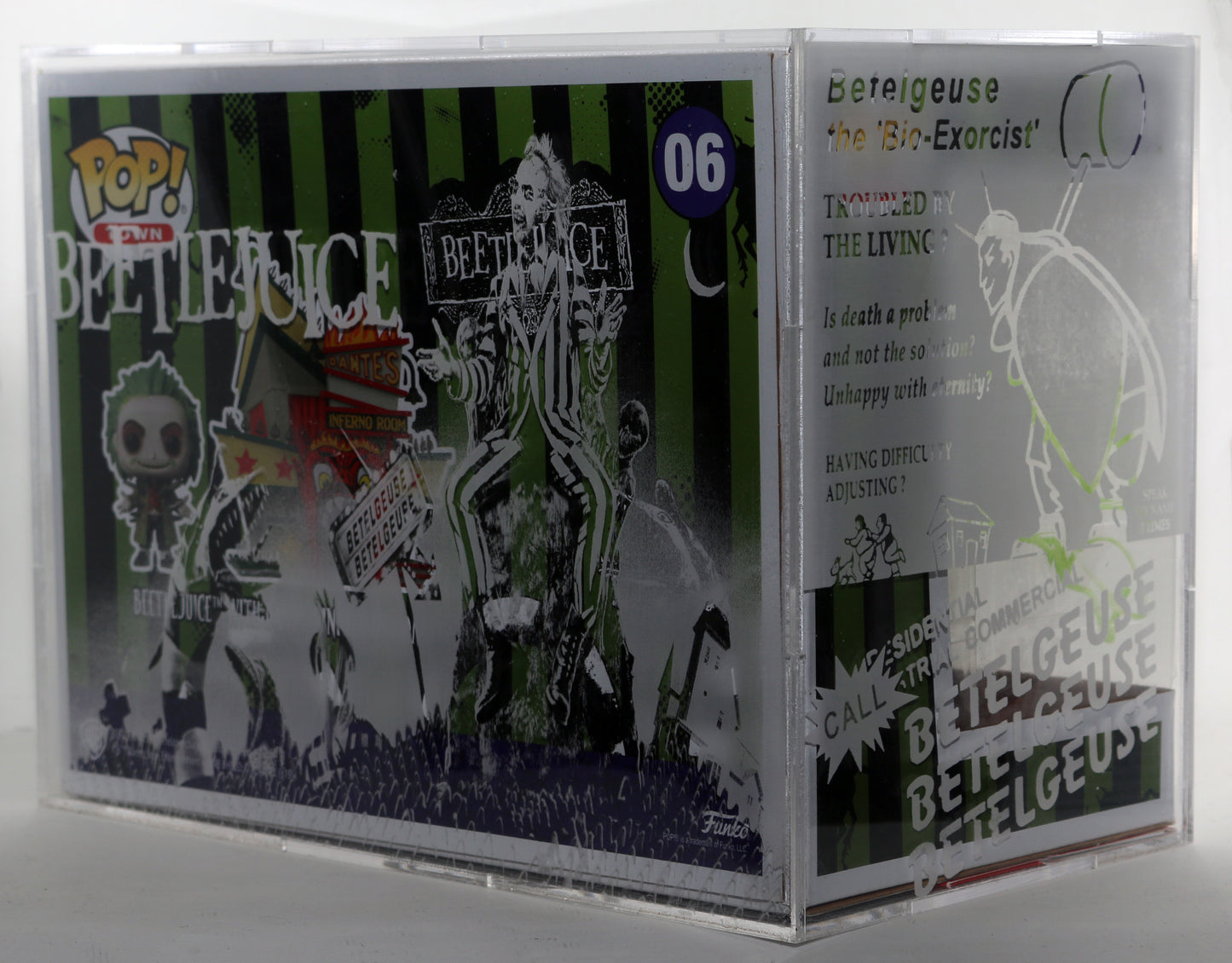 
                  
                    Beetlejuice Funko POP! 4pc Set Cast Signed by Winona Ryder, Michael Keaton, Geena Davis, & Alec Baldwin with Character Name & Quote
                  
                
