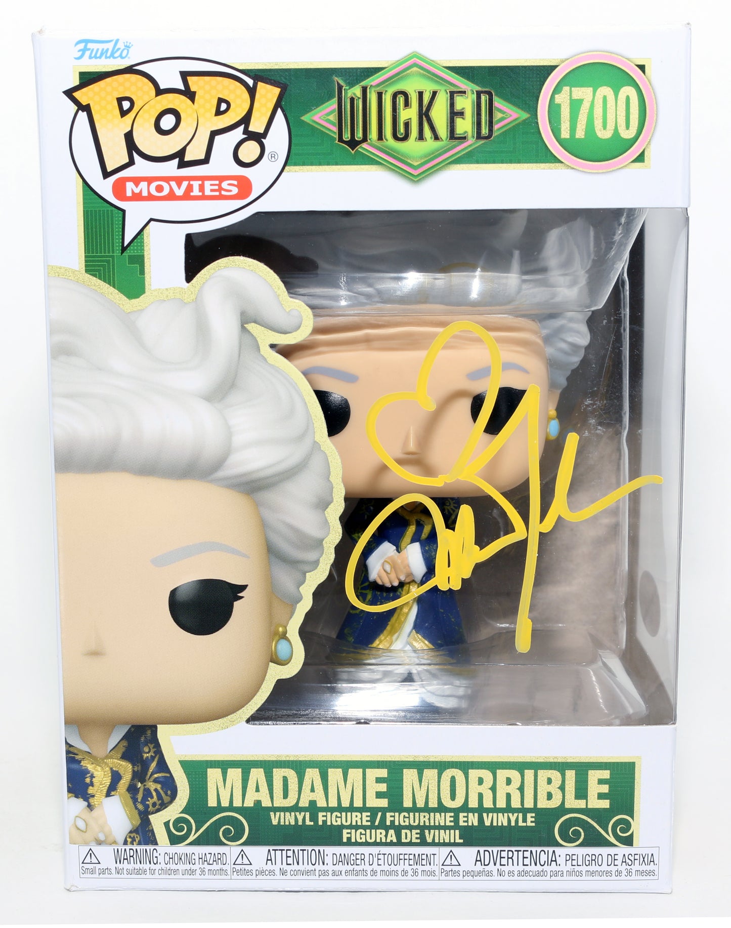 
                  
                    Michelle Yeoh as Madame Morrible in Wicked (JSA) Signed Funko POP! #1700
                  
                