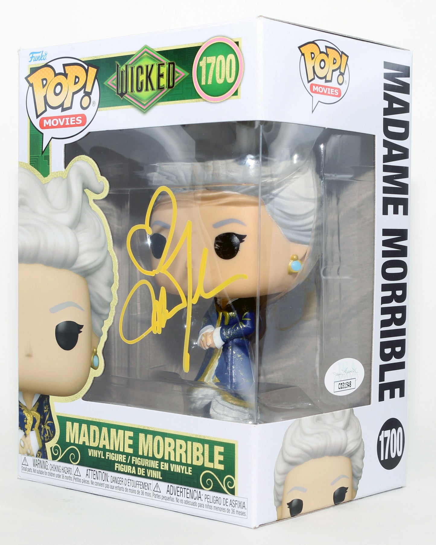 
                  
                    Michelle Yeoh as Madame Morrible in Wicked (JSA) Signed Funko POP! #1700
                  
                
