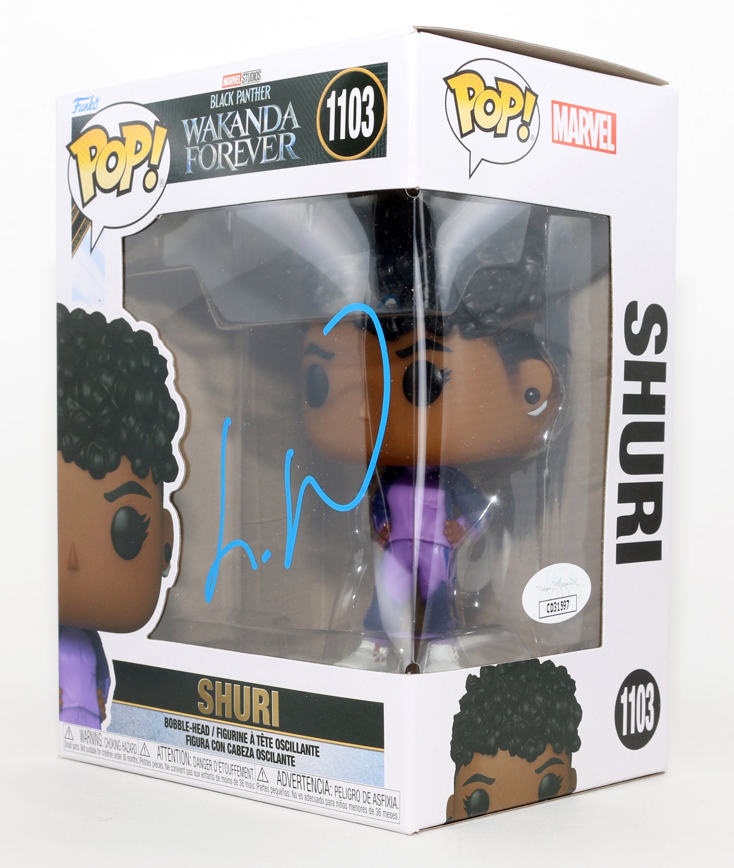 
                  
                    Letitia Wright as Shuri in Black Panther: Wakanda Forever (JSA) Signed Funko POP! #1102
                  
                