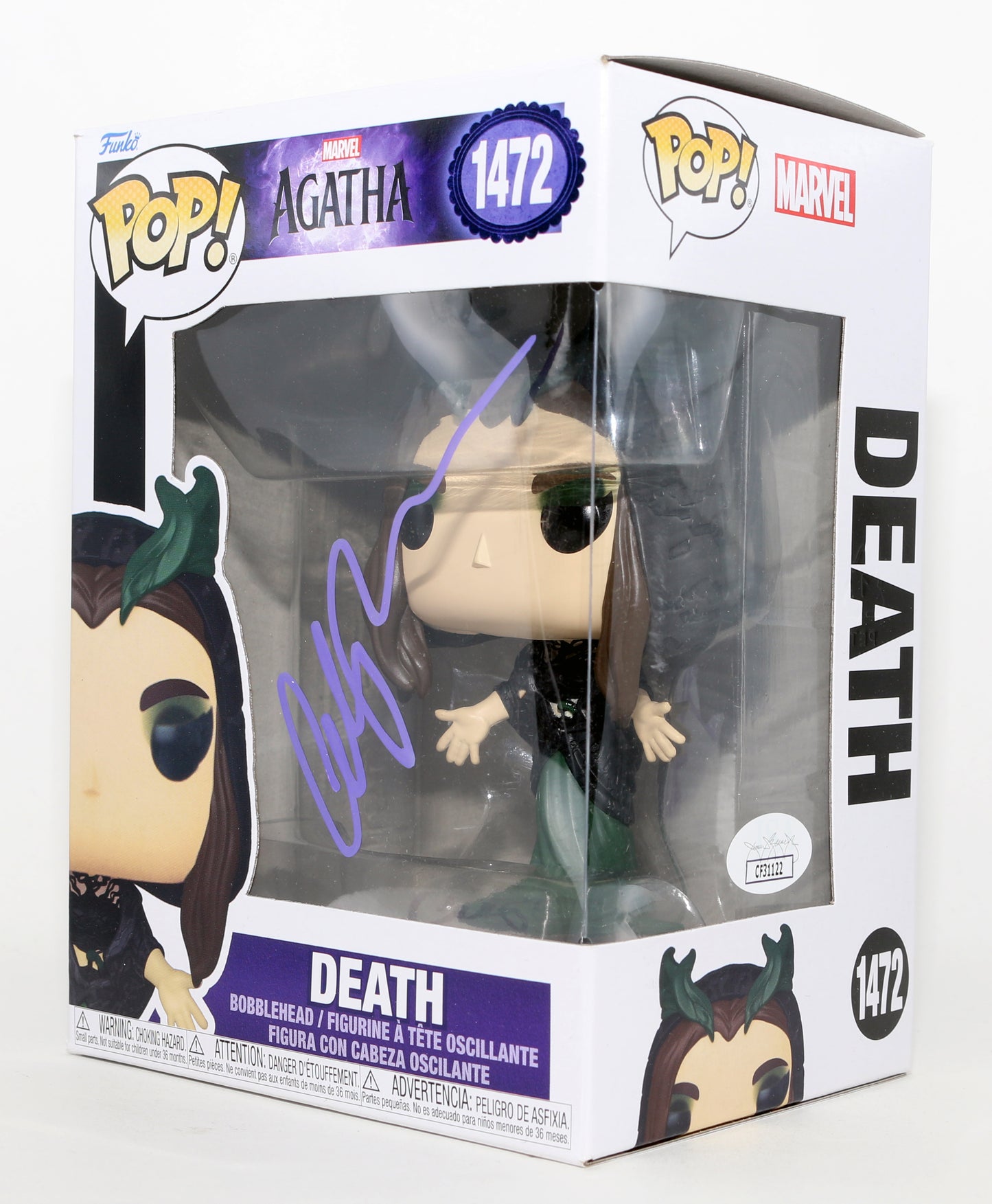 
                  
                    Aubrey Plaza as Death / Rio Vidal in Agatha All Along (JSA) Signed Funko POP! #1472
                  
                