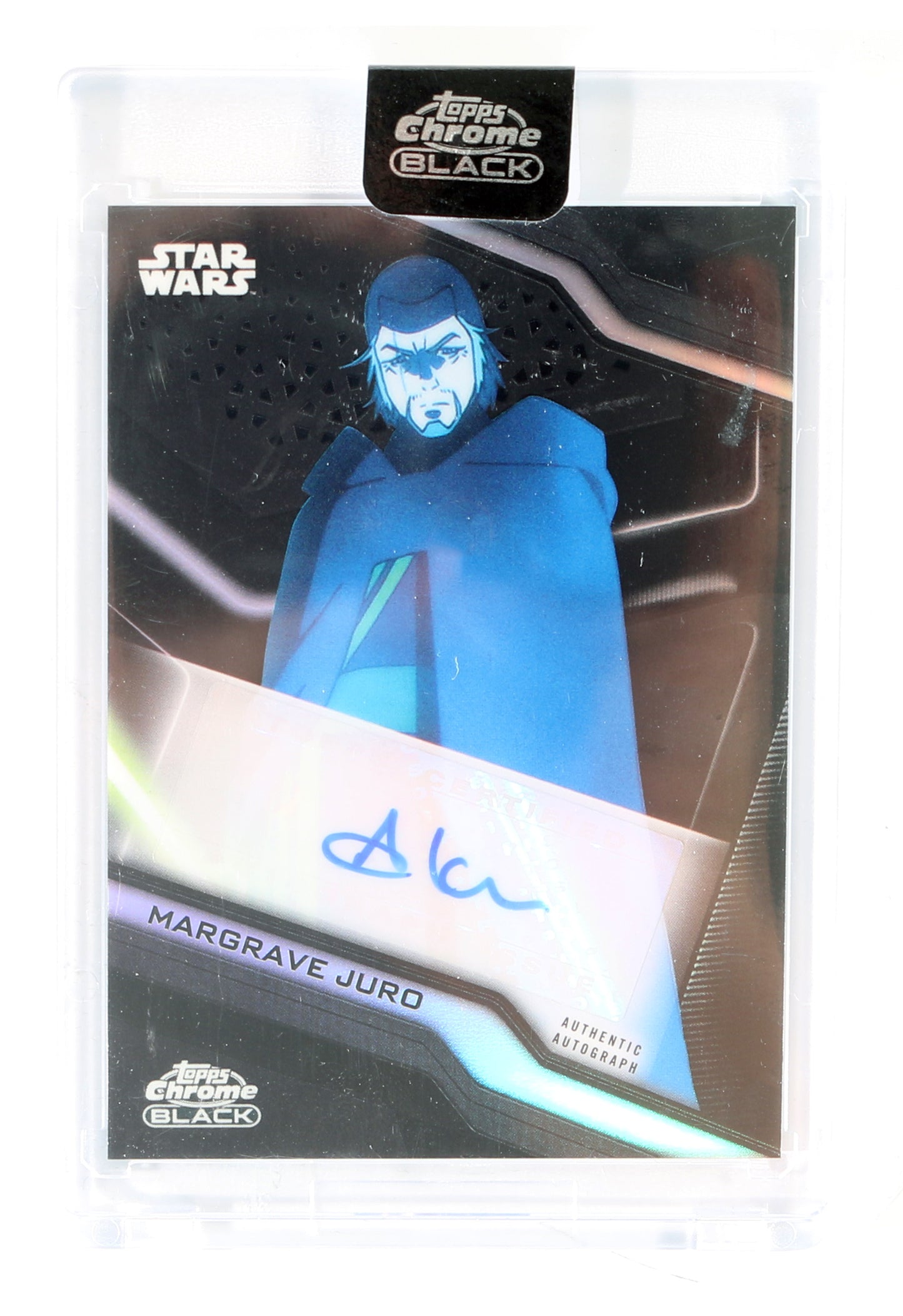 
                  
                    Andrew Kishino as Margrave Juro in Star Wars: Visions Signed Topps Chrome Black Trading Card A-AK
                  
                