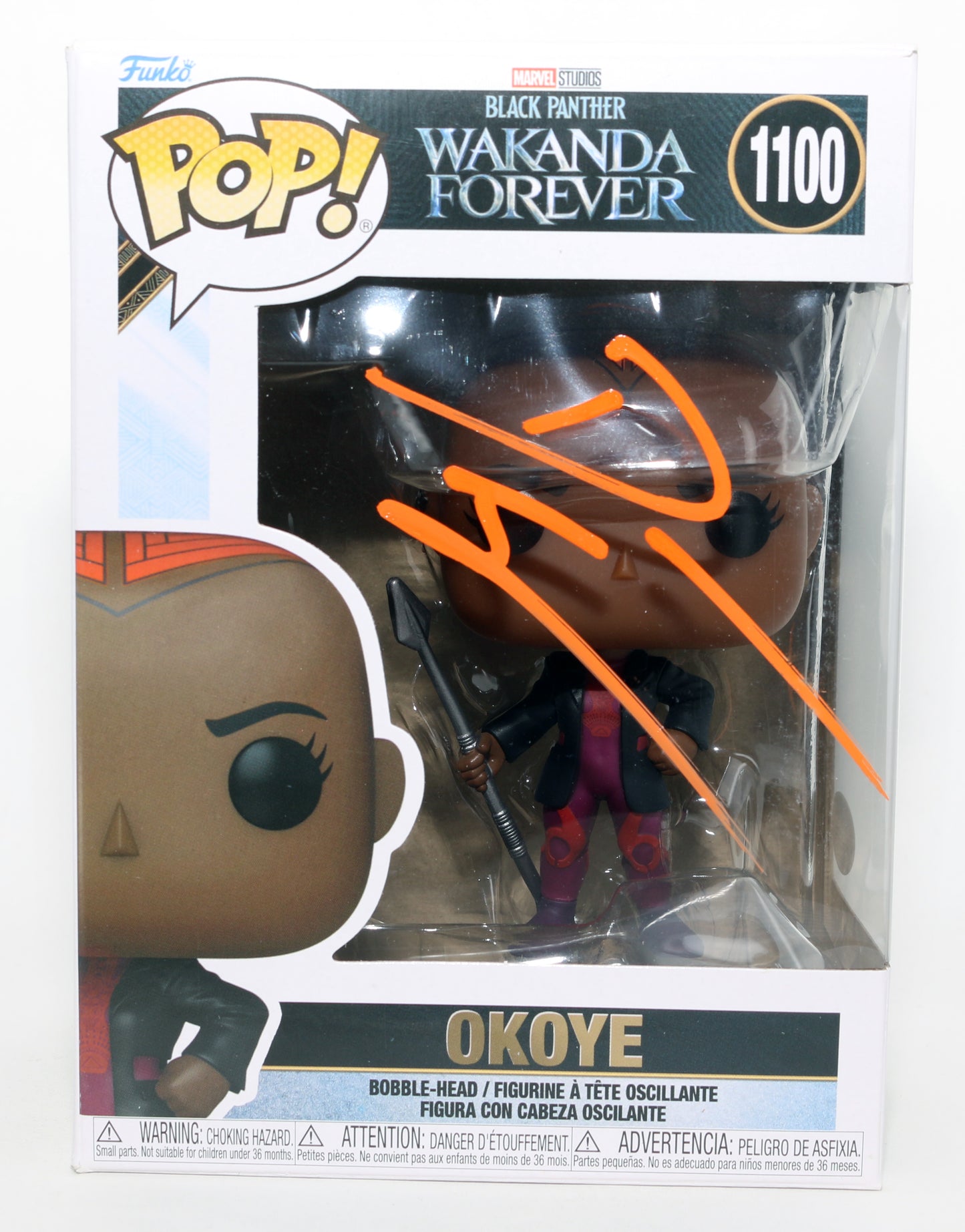 
                  
                    Danai Gurira as Okoye in Black Panther: Wakanda Forever (JSA) Signed Funko POP! #1100
                  
                