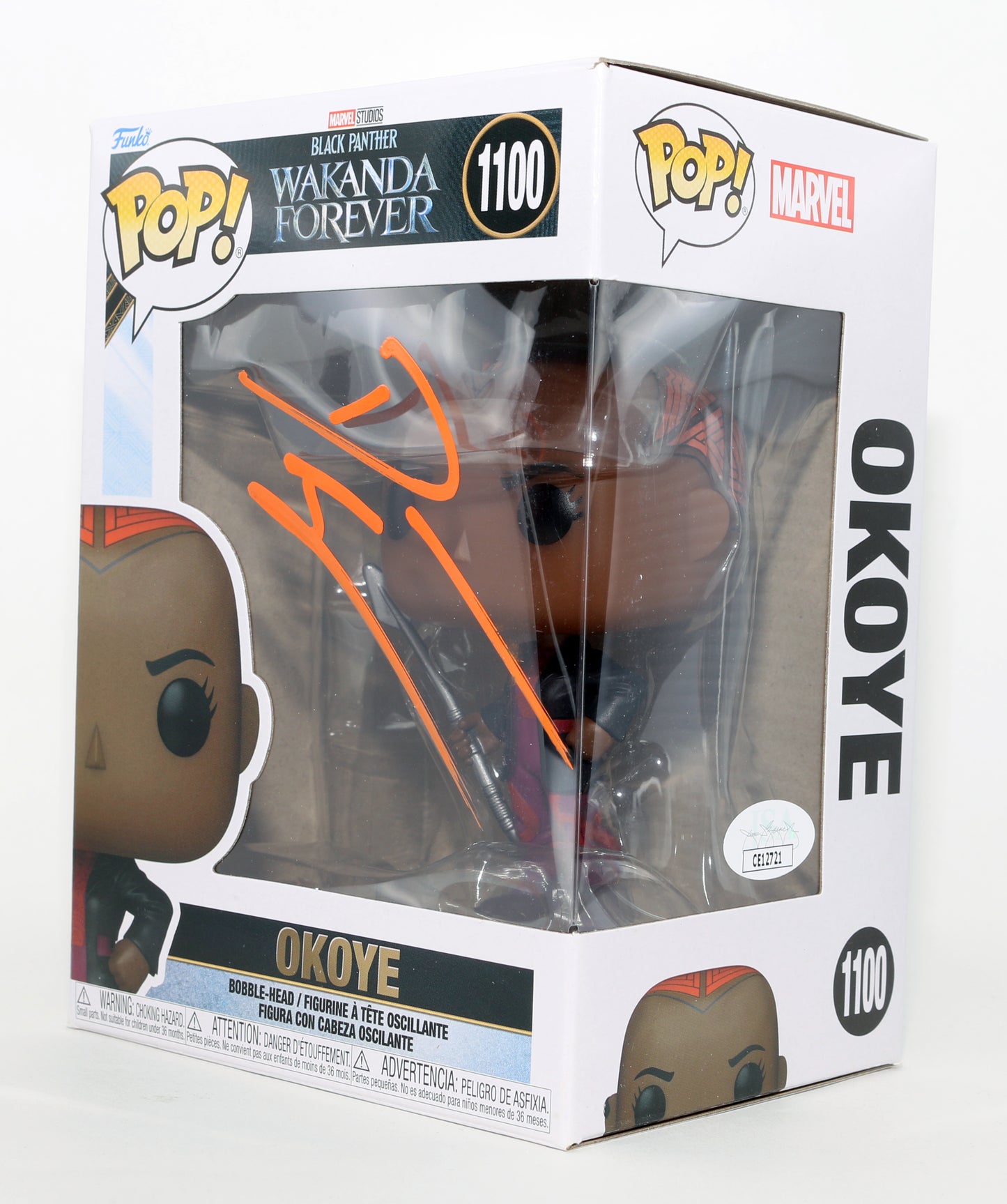 
                  
                    Danai Gurira as Okoye in Black Panther: Wakanda Forever (JSA) Signed Funko POP! #1100
                  
                