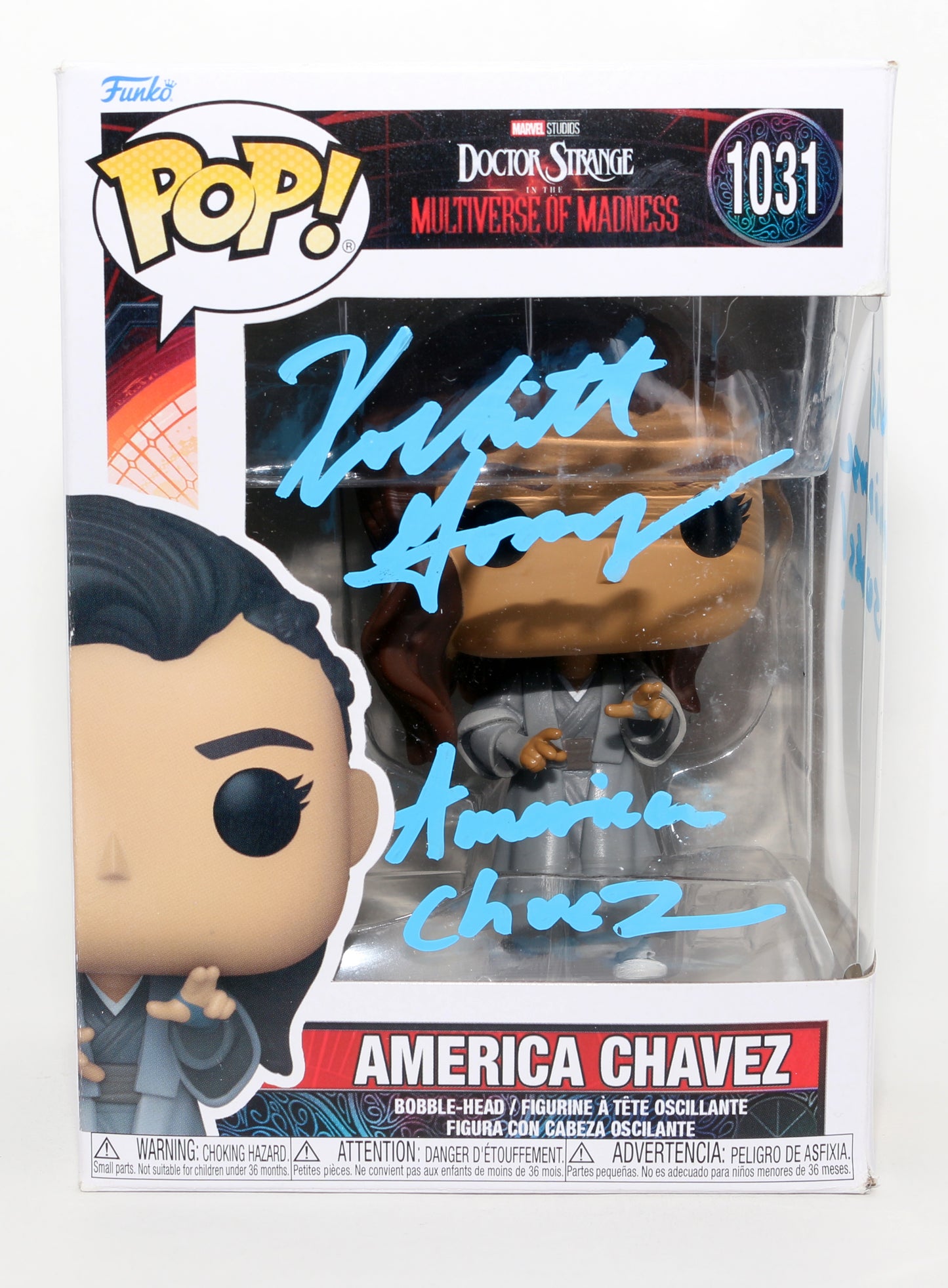 
                  
                    Xochitl Gomez as America Chavez in Doctor Strange in the Multiverse of Madness Signed Funko POP! #1031 with Character Name & Quote
                  
                