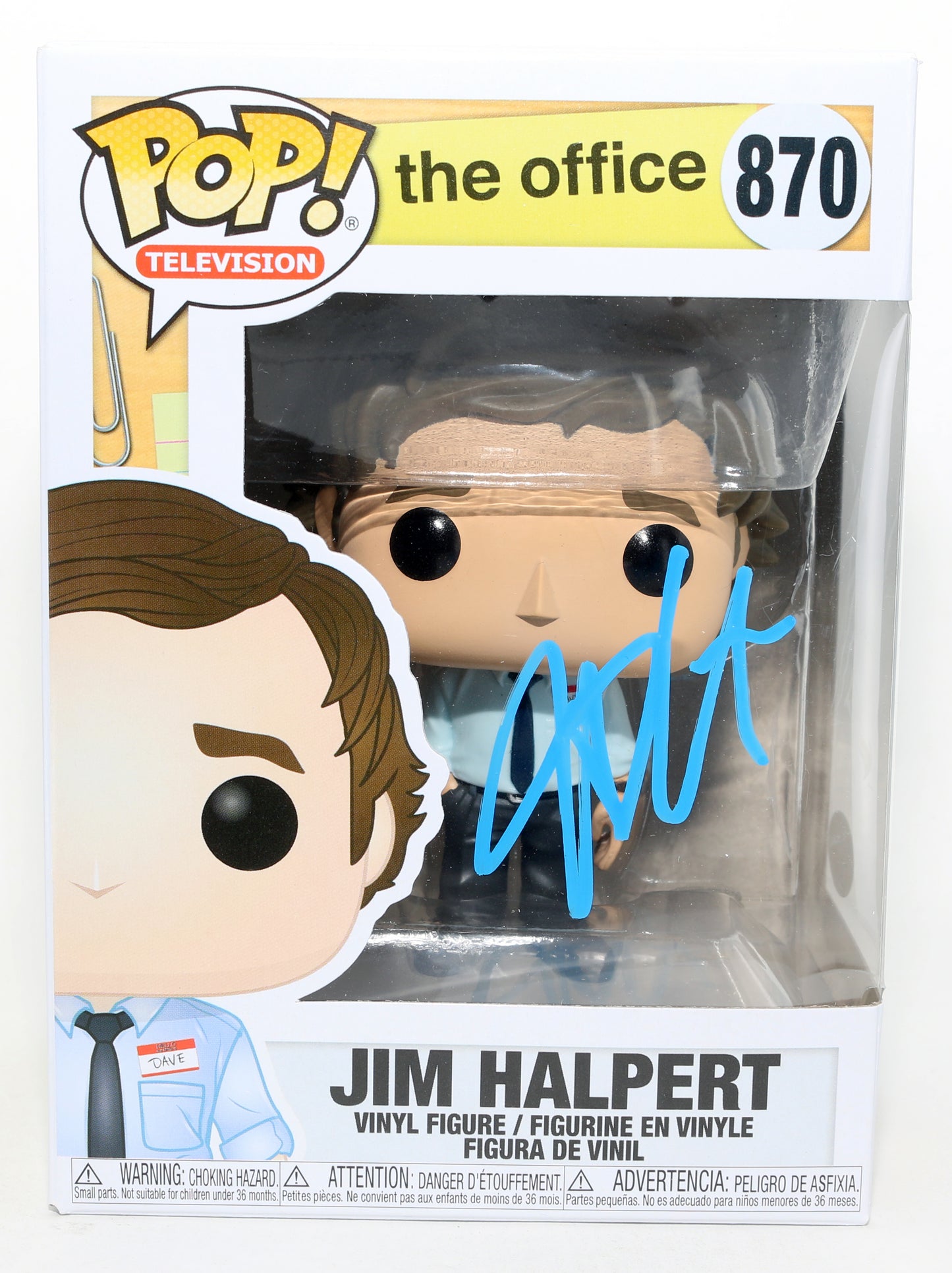 
                  
                    John Krasinski as Jim Halpert in The Office (JSA) Signed Funko POP! #870
                  
                