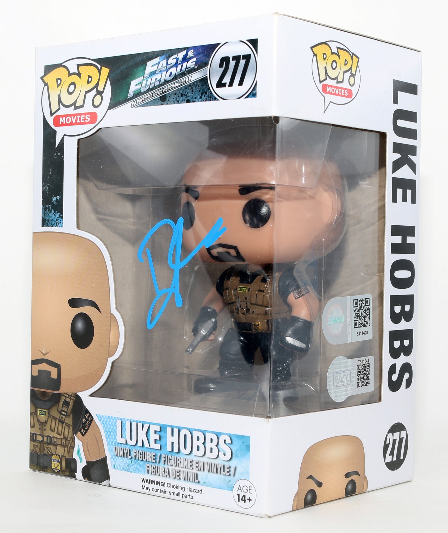 
                  
                    Dwayne 'The Rock' Johnson as Luke Hobbs in Fast & Furious (SWAU) Signed Funko POP! #277
                  
                